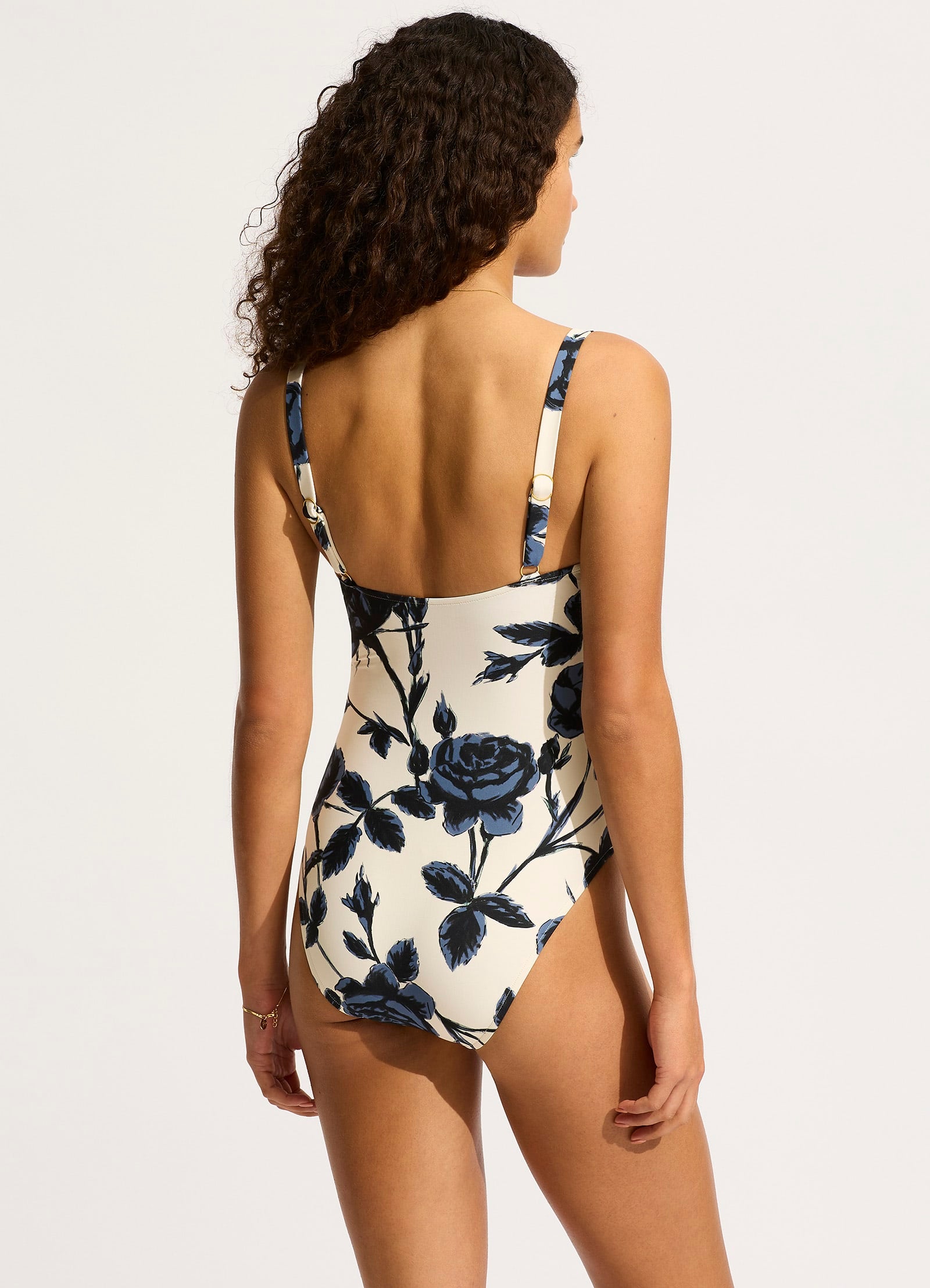 Rococo Ruched Underwire One Piece - Black - Black view 3