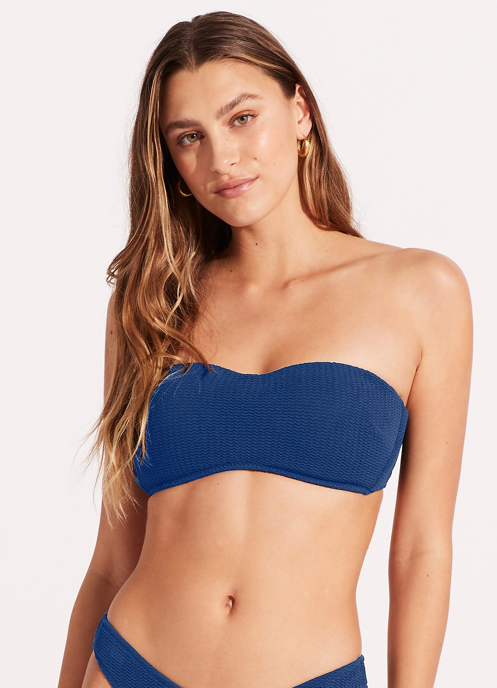 Sea Dive Bustier Bandeau Bikini Top - Ultramarine - Ultramarine