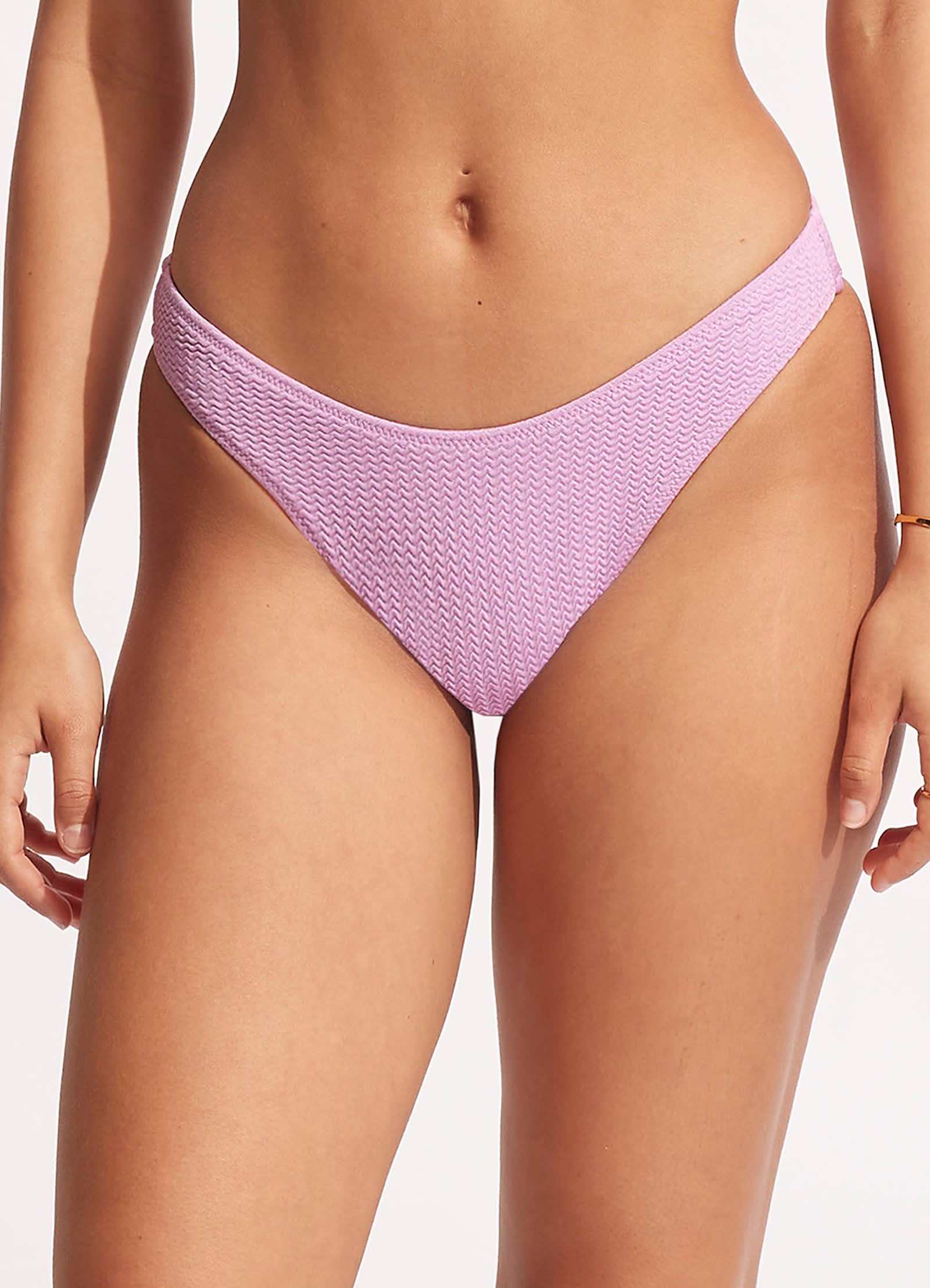 Sea Dive High Cut Bikini Bottom - Lilac - Lilac view 2