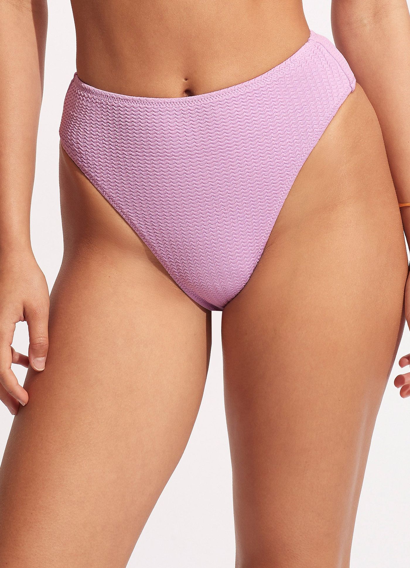 Sea Dive High Rise Bikini Bottom - Lilac - Lilac view 2