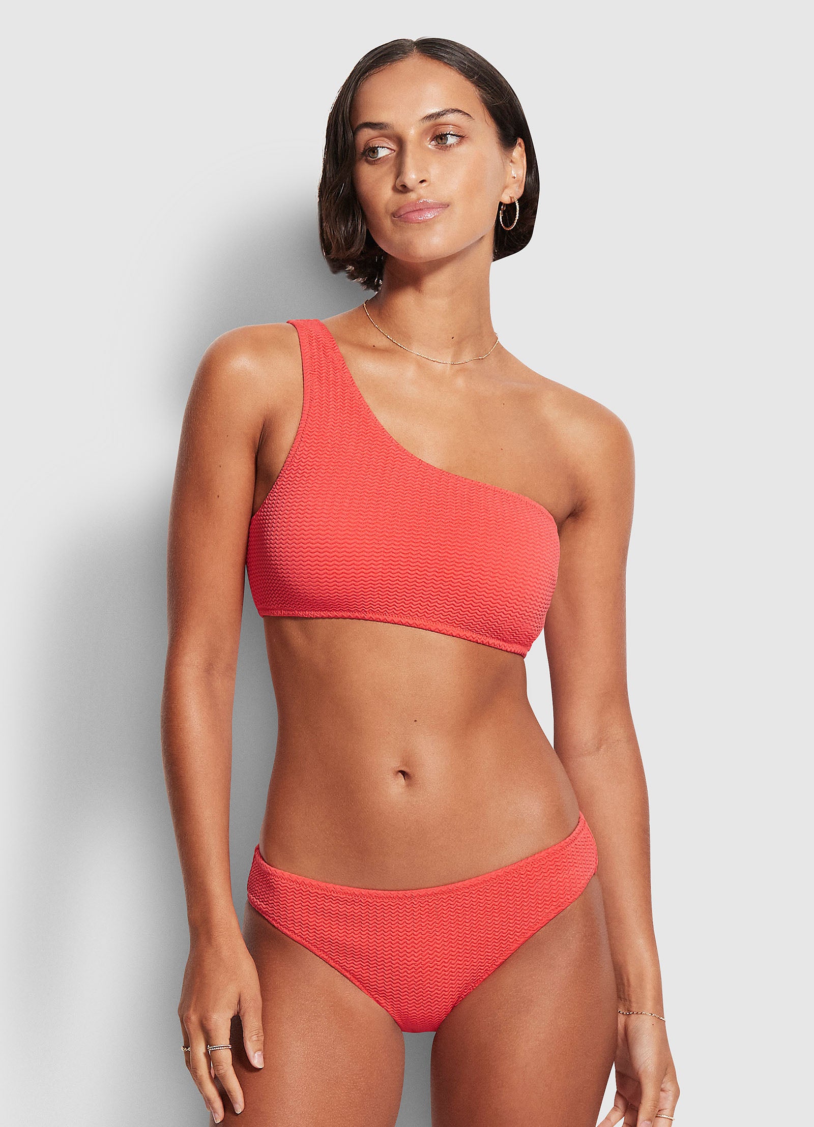 Sea Dive Hipster Bikini Bottom - Fiesta Coral - FiestaCoral