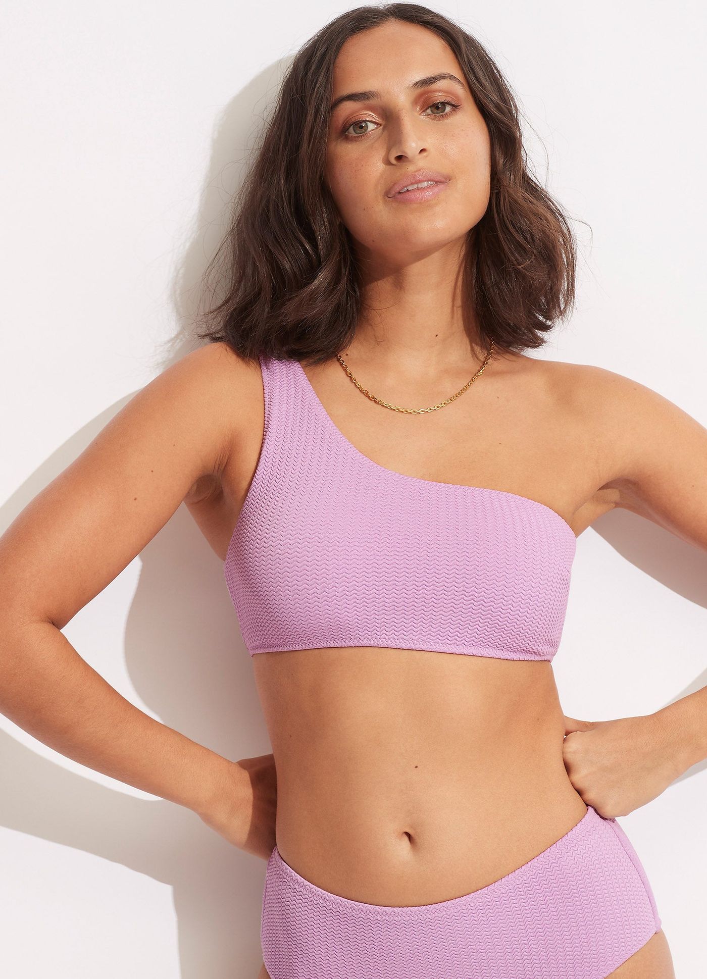 Sea Dive One Shoulder Top - Lilac - Lilac