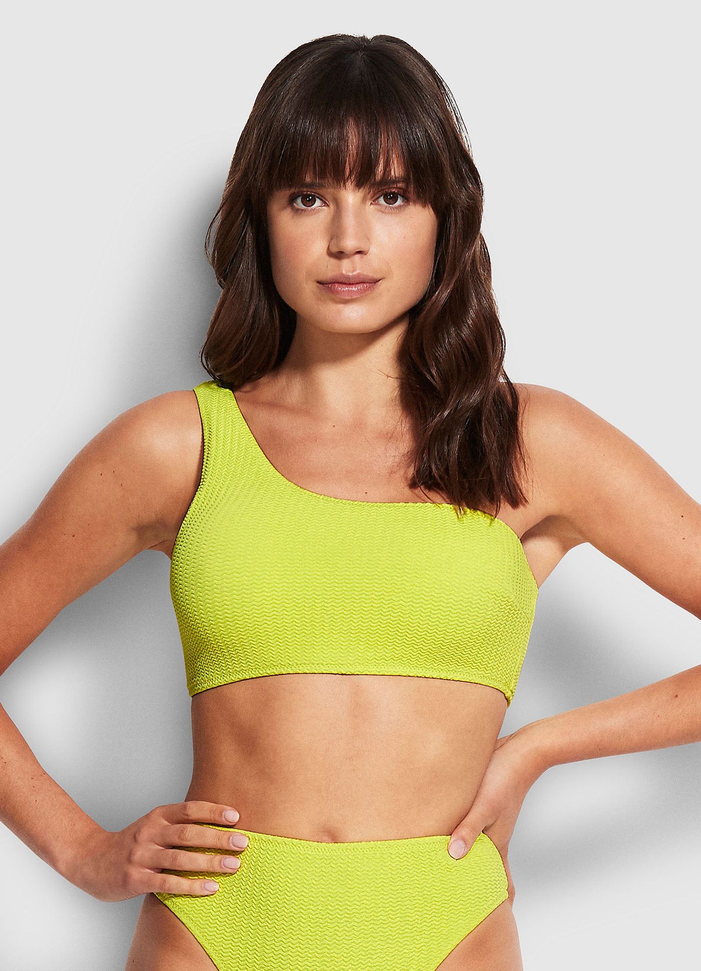 Sea Dive One Shoulder Top - Wild Lime - Wild Lime
