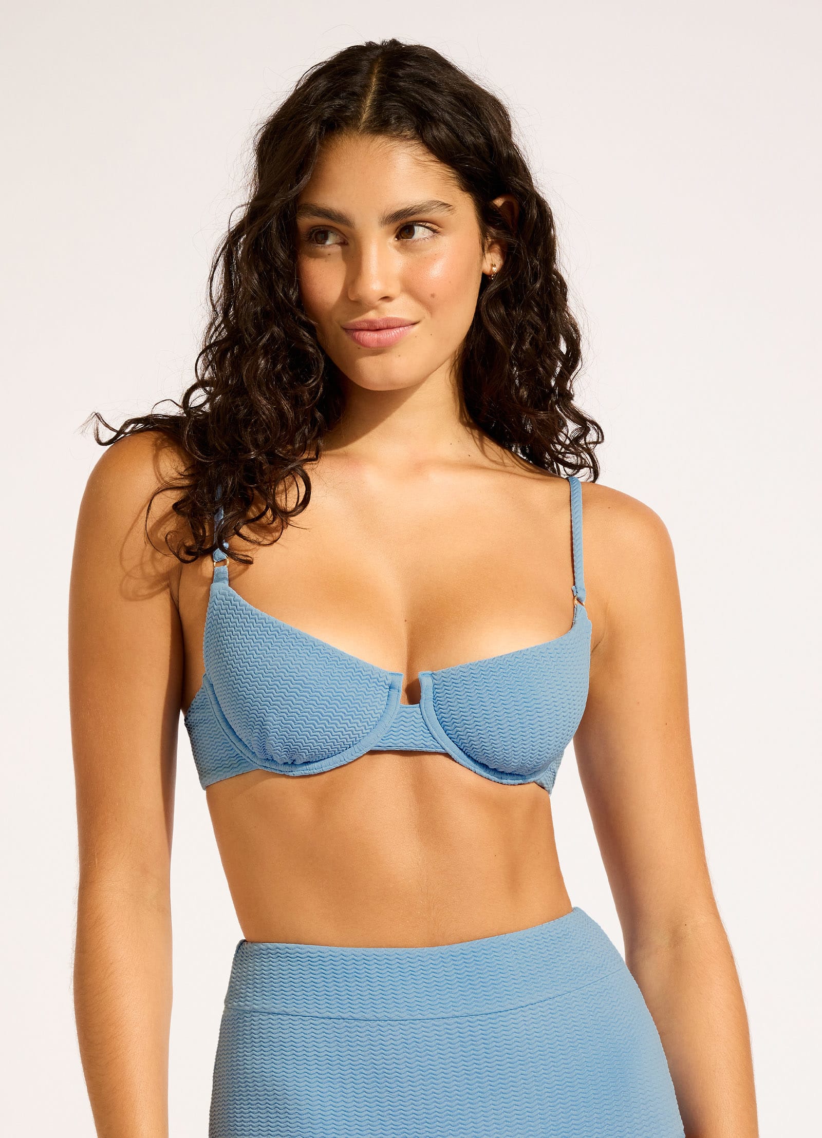 Sea Dive Underwire Bikini Top - Cornflower view 2