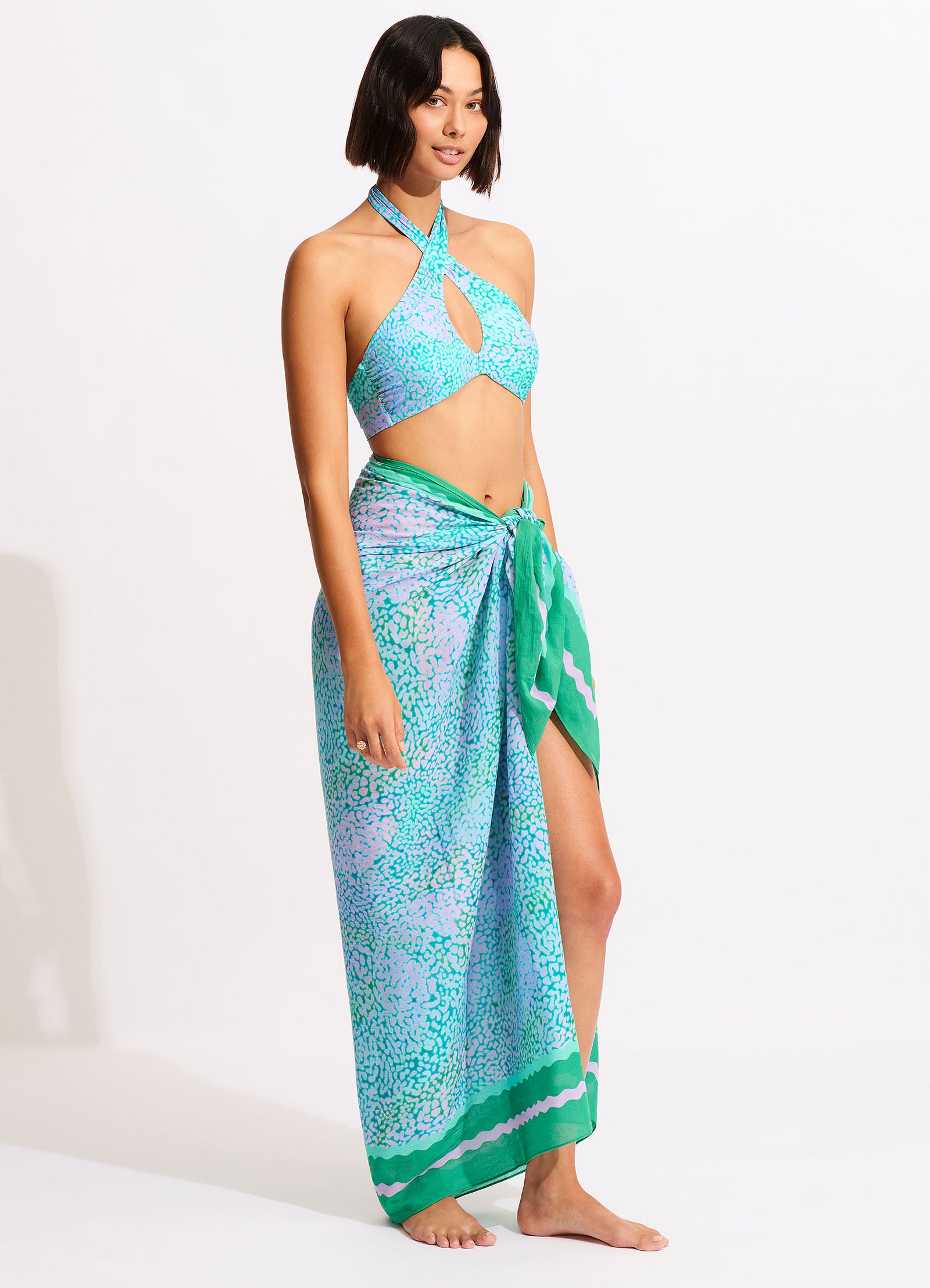 Sea Skin Sarong - Vivid Green - Vivid Green view 2