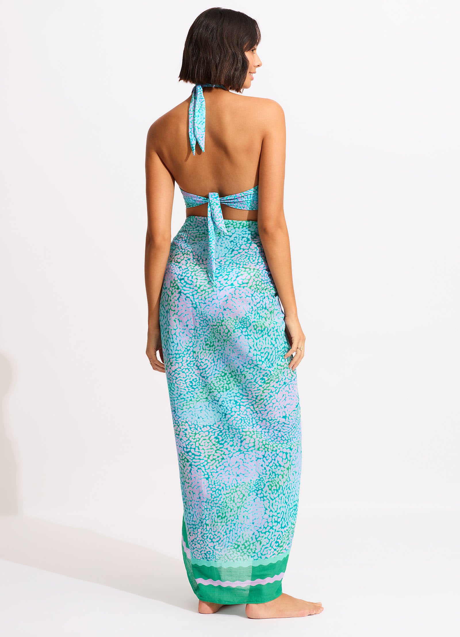 Sea Skin Sarong - Vivid Green - Vivid Green view 3
