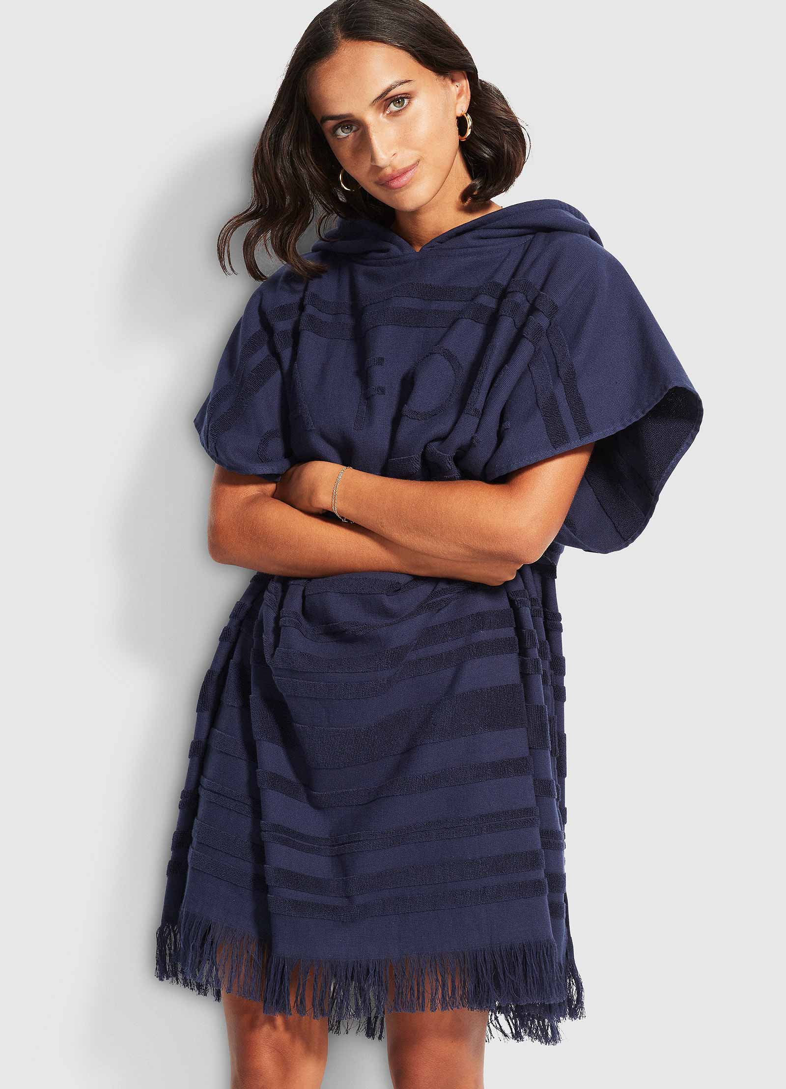 Seaside Towel Poncho - True Navy - True Navy view 4