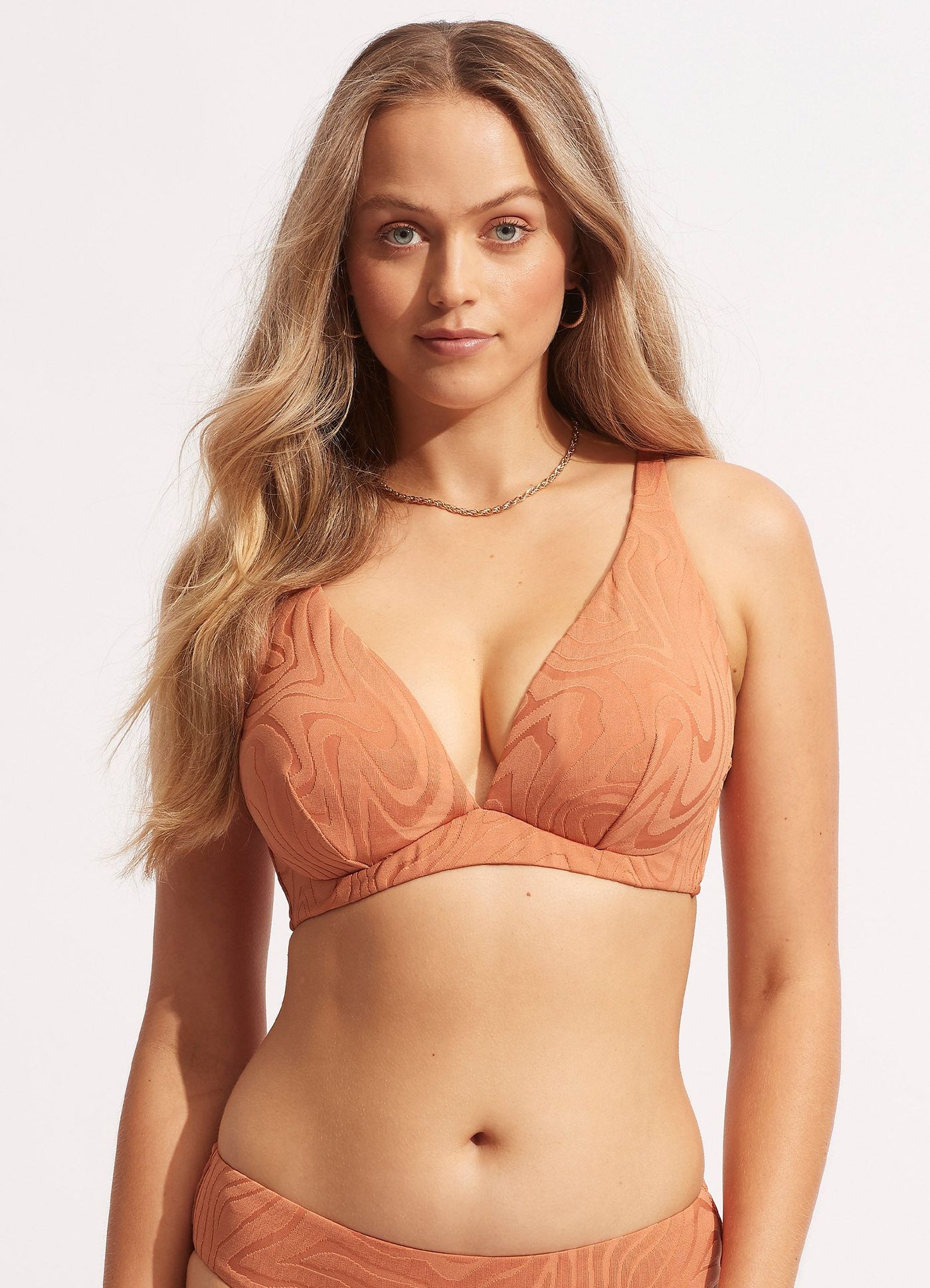 Second Wave DD Fixed Tri Bra - Copper Tan - Copper Tan view 2