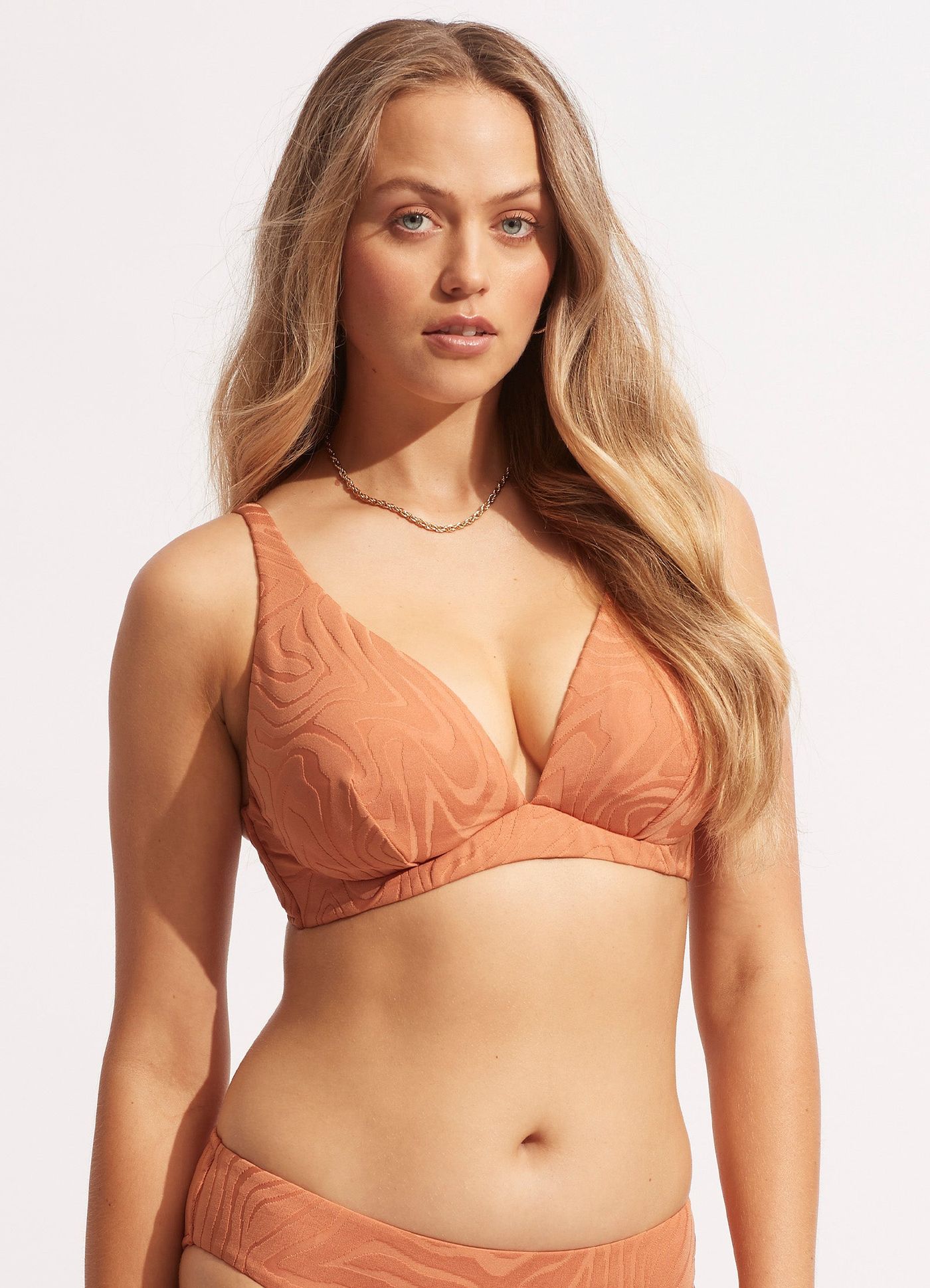 Second Wave DD Fixed Tri Bra - Copper Tan - Copper Tan view 3