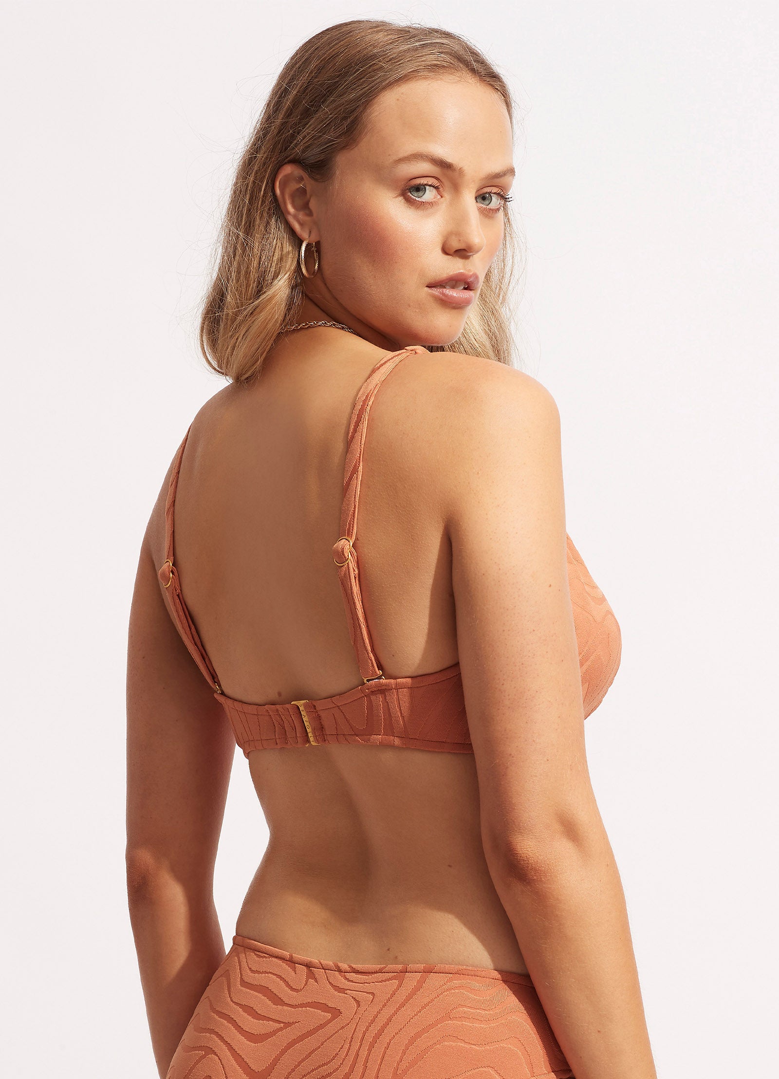 Second Wave DD Fixed Tri Bra - Copper Tan - Copper Tan view 4
