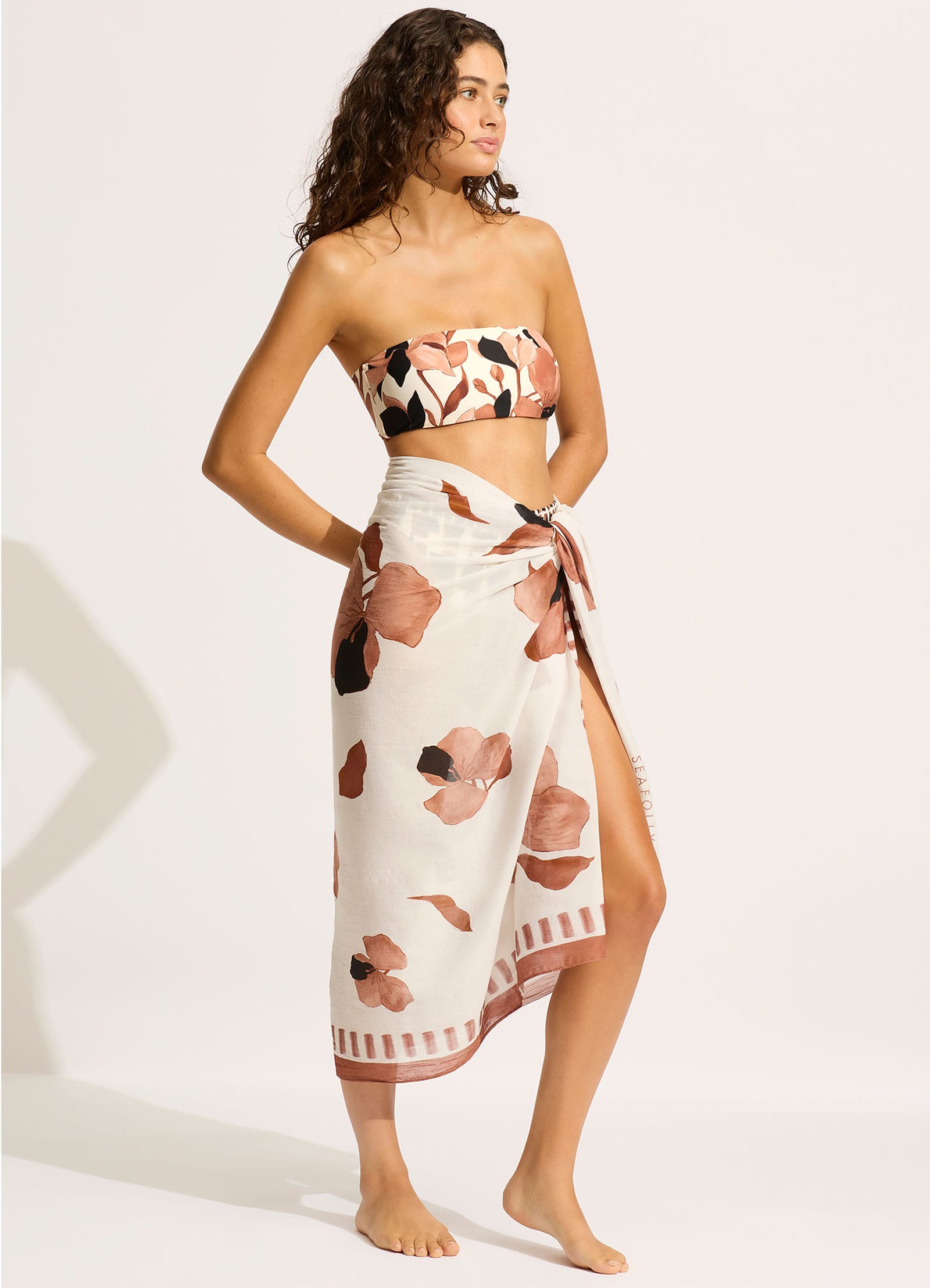Secret Garden Sarong - Black - Black view 2