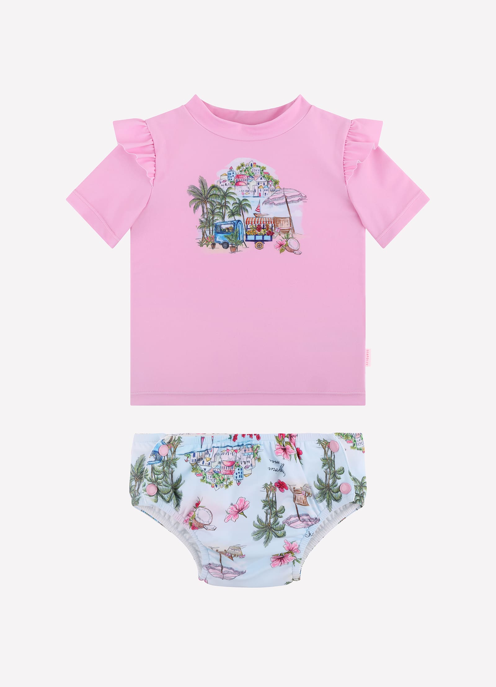 Secret Vacation Frill Rashie Set - Lilac Sachet - Lilac Sachet view 2