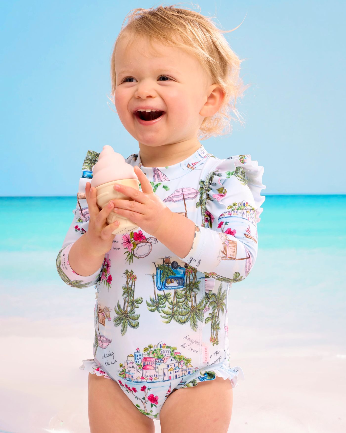 Secret Vacation Frill Sunsuit - Secret Vacay - Secret Vacay