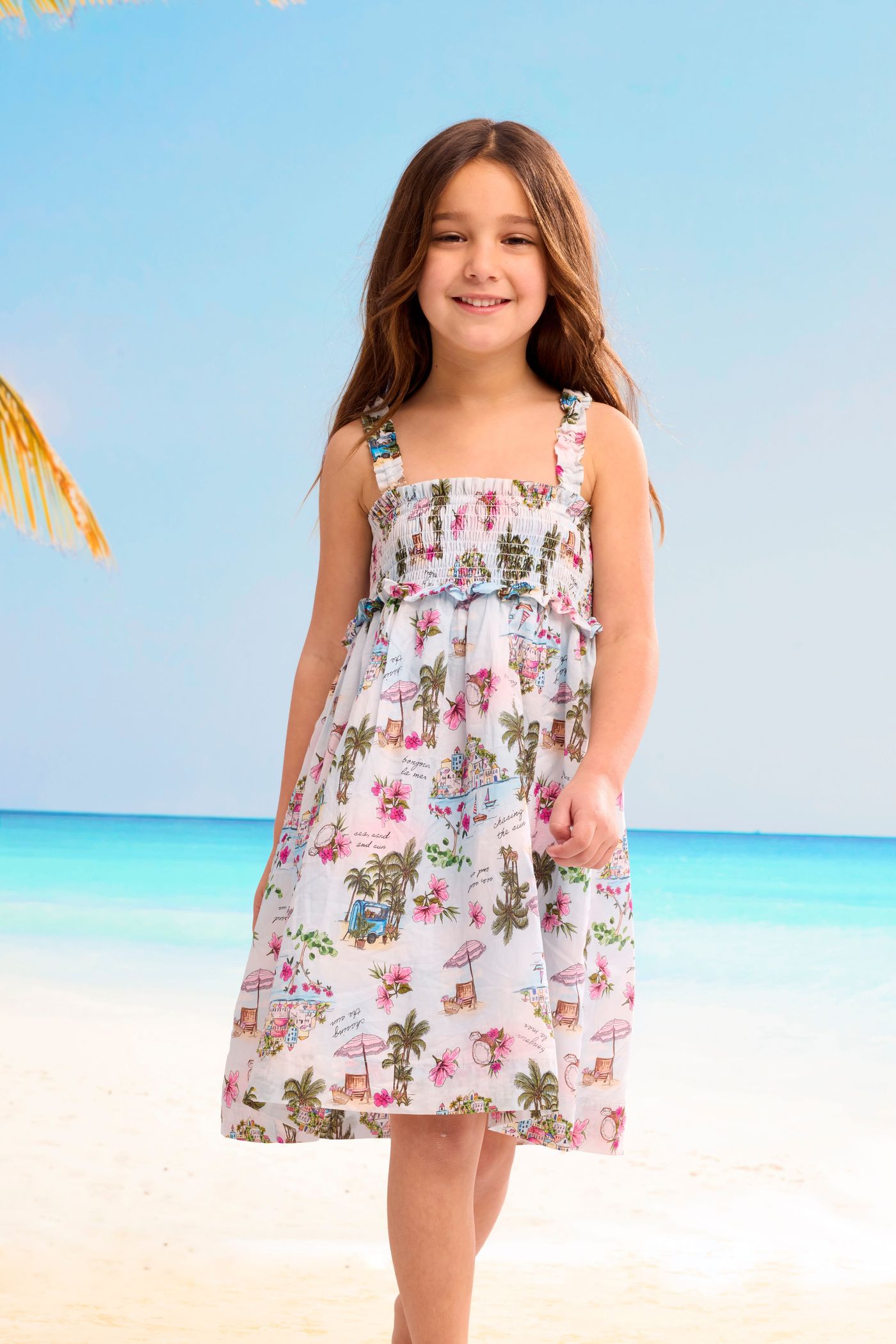Secret Vacation Yardage Shirred Dress - Secret Vacay - Secret Vacay