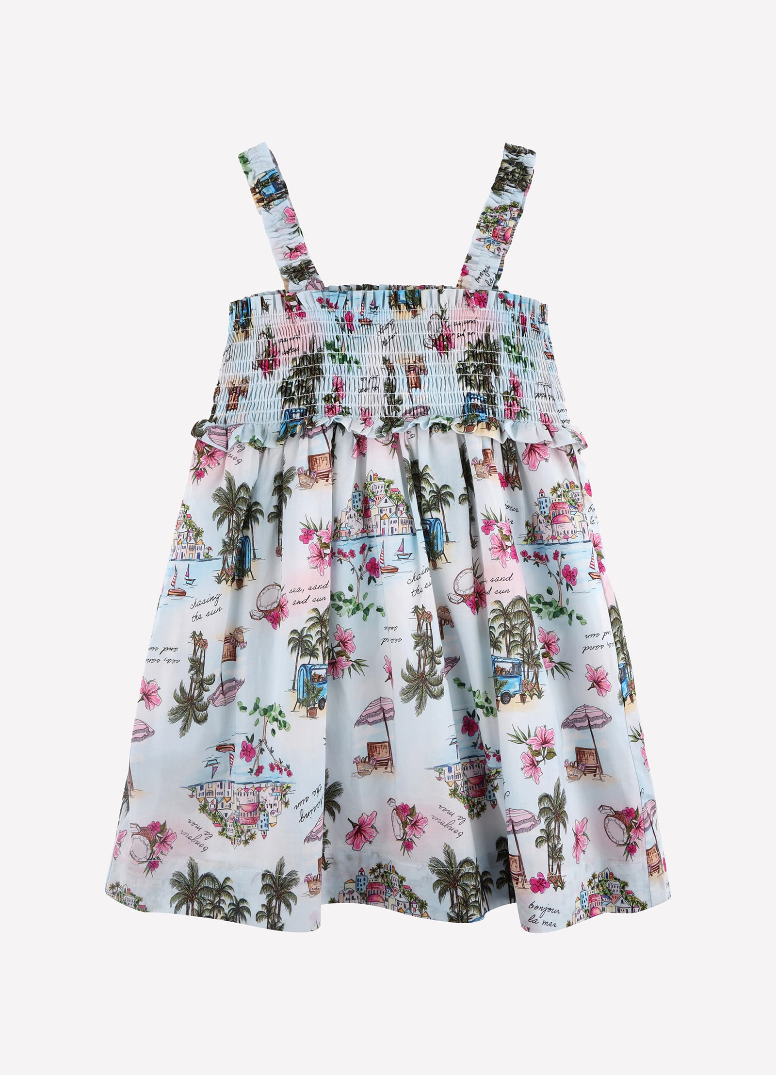 Secret Vacation Yardage Shirred Dress - Secret Vacay - Secret Vacay view 2