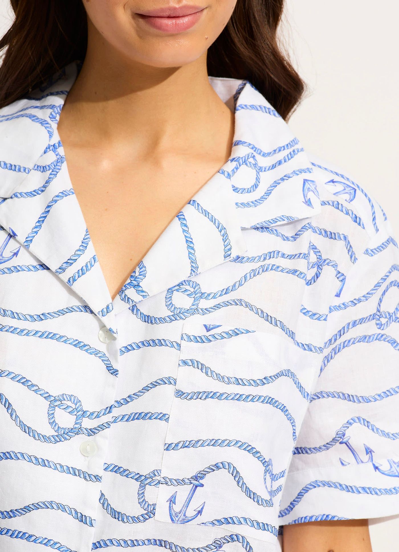 Set Sail Short Sleeve Shirt - White - White view 5