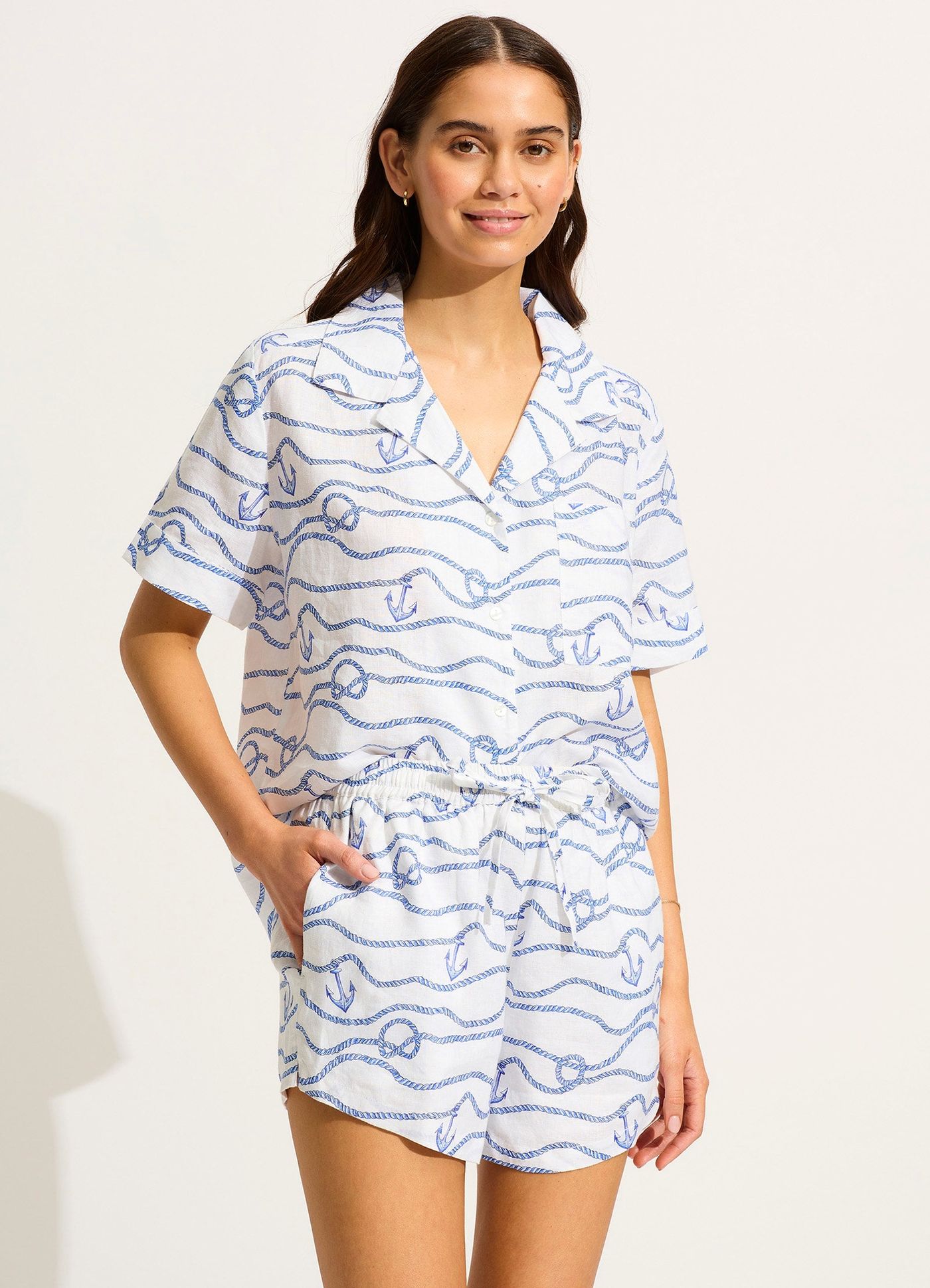 Set Sail Short - White - White view 2