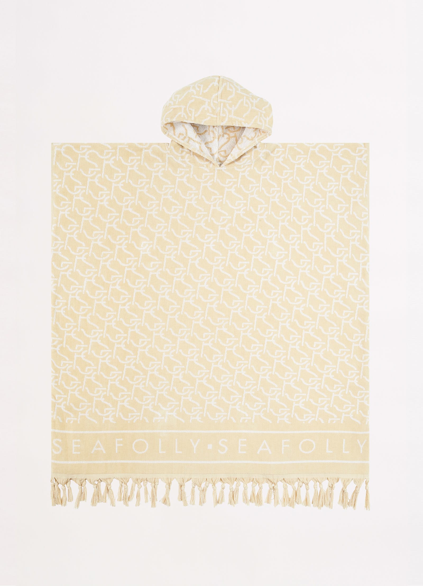 SF Monogram Towel Poncho - Natural - Natural view 7