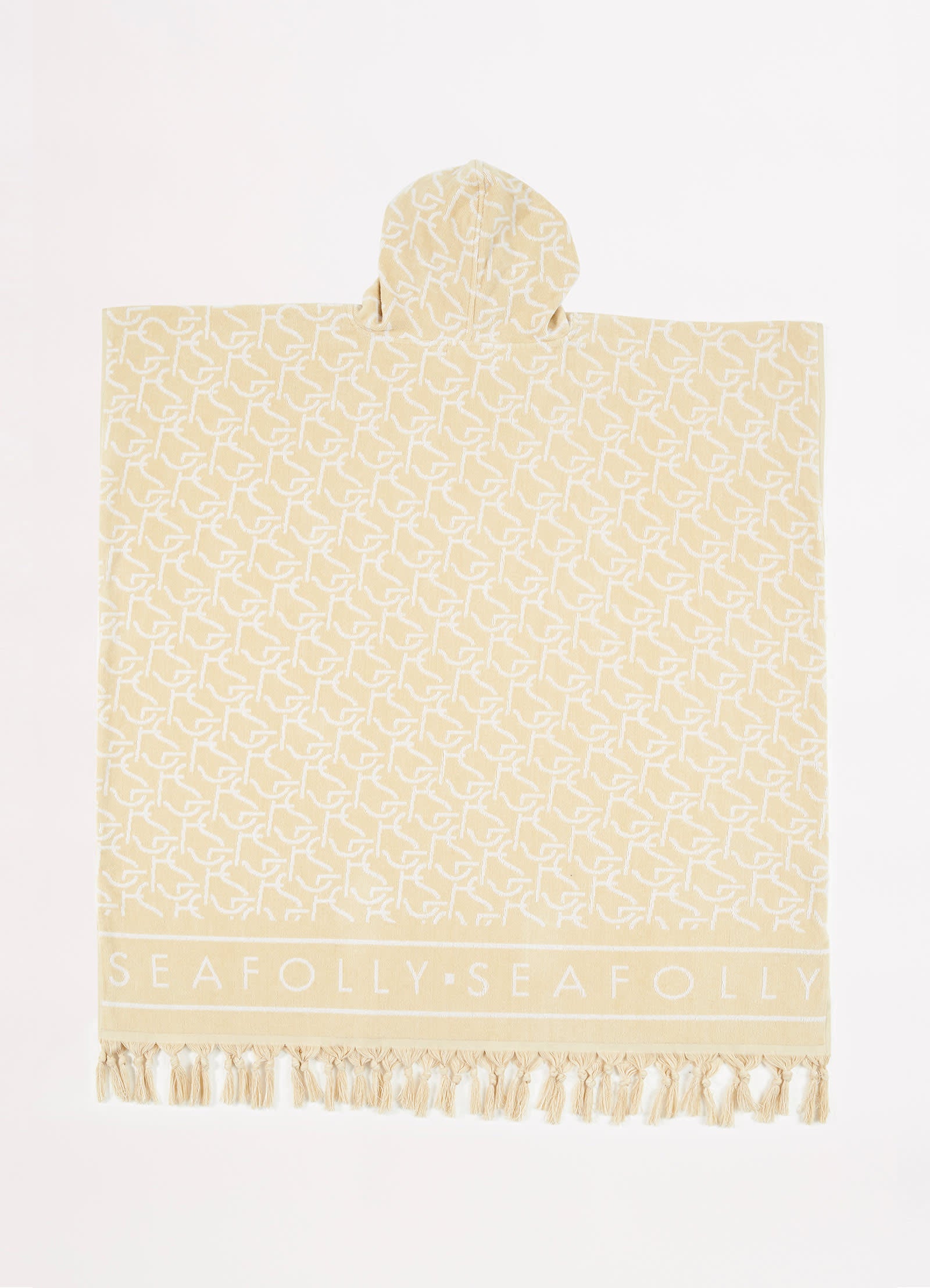 SF Monogram Towel Poncho - Natural - Natural view 8