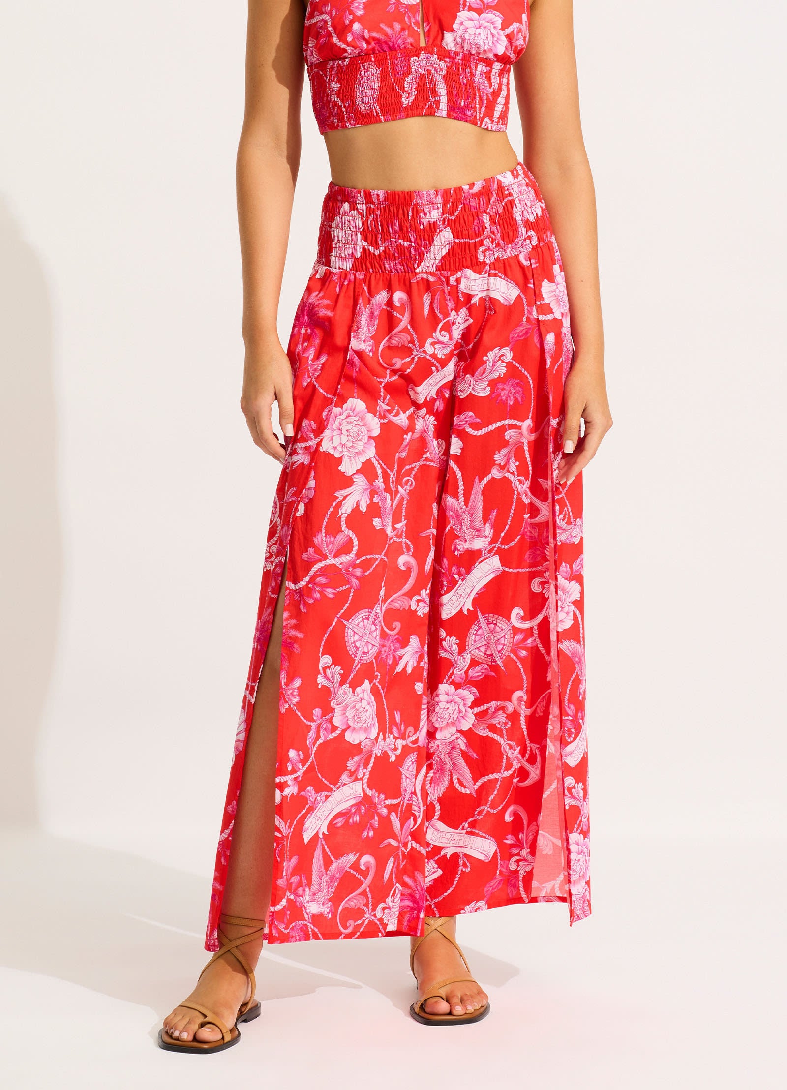 Shirring Pant - Chilli Red - Chilli Red view 2