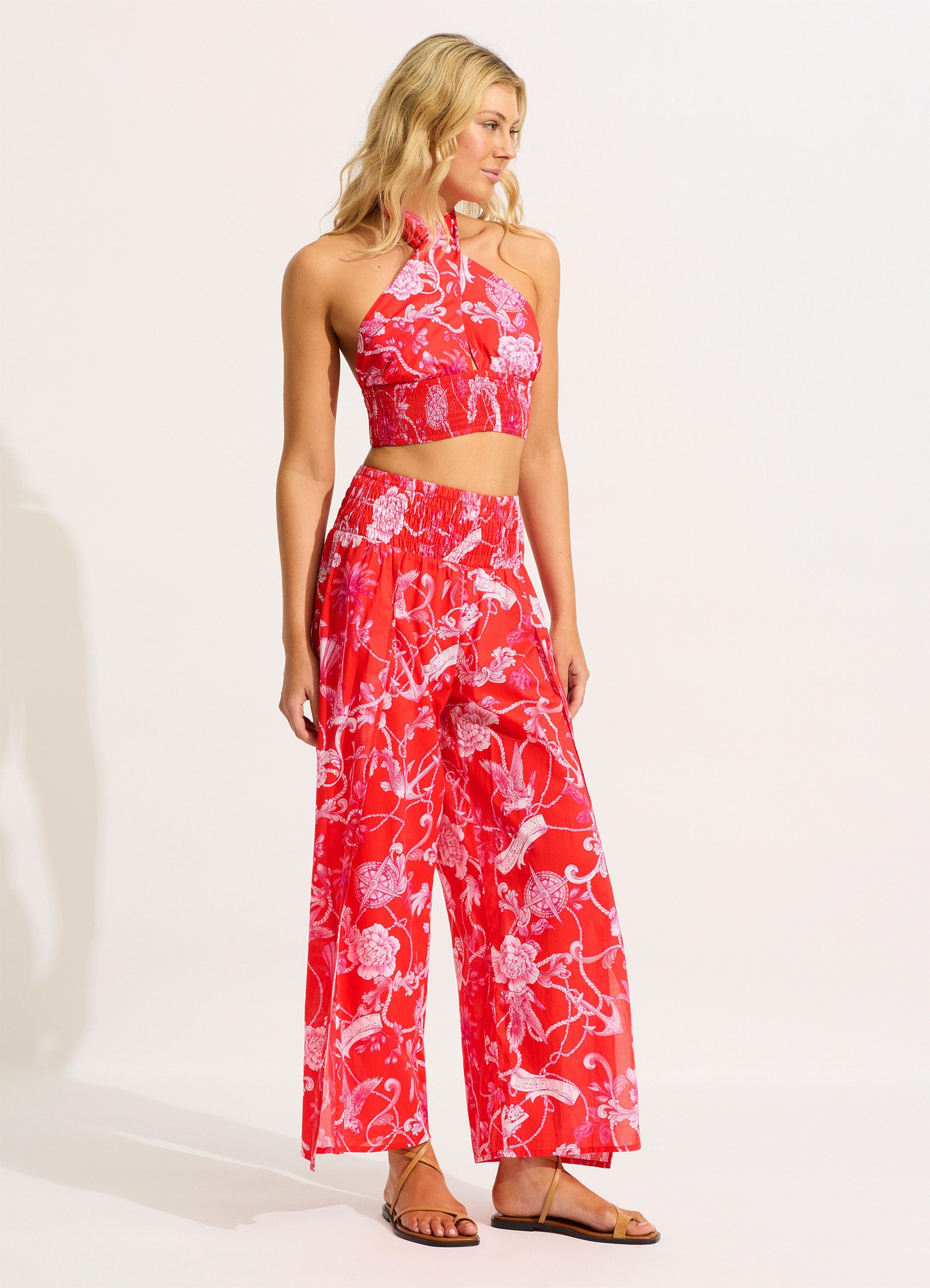 Shirring Pant - Chilli Red - Chilli Red view 3