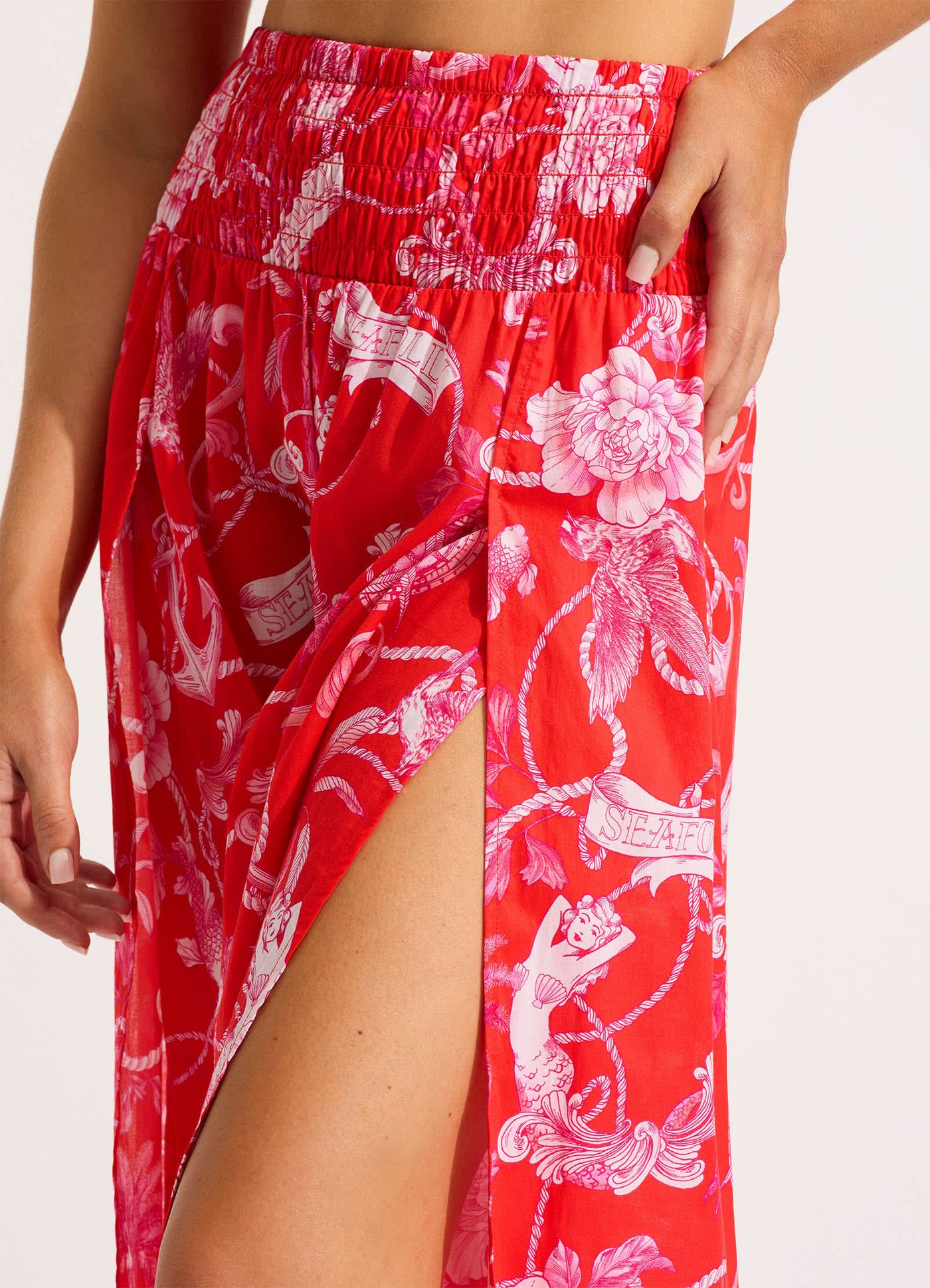 Shirring Pant - Chilli Red - Chilli Red view 5