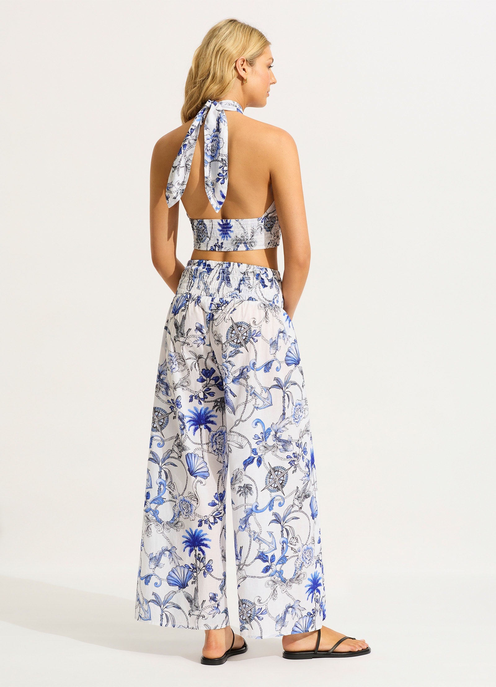 Shirring Pant - White - White view 3