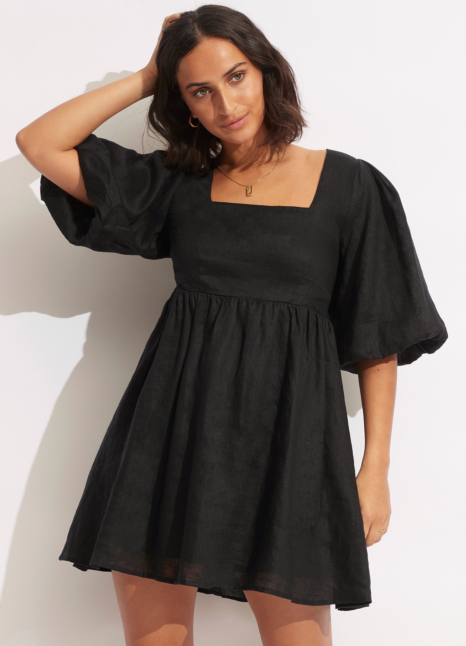 Shoreline Cover Up - Black - Black