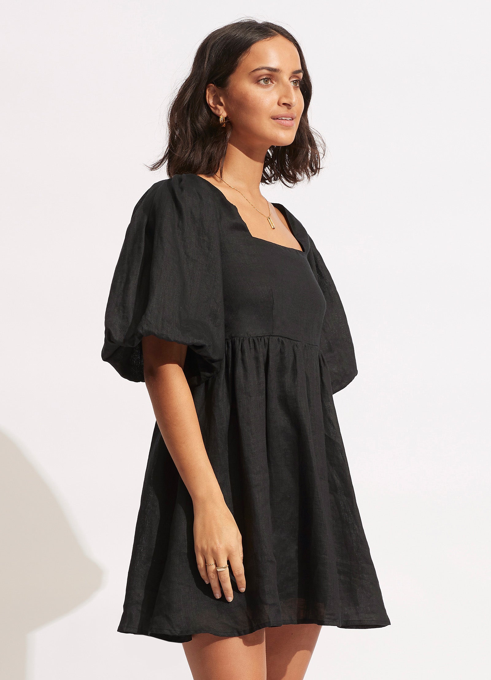 Shoreline Cover Up - Black - Black view 3