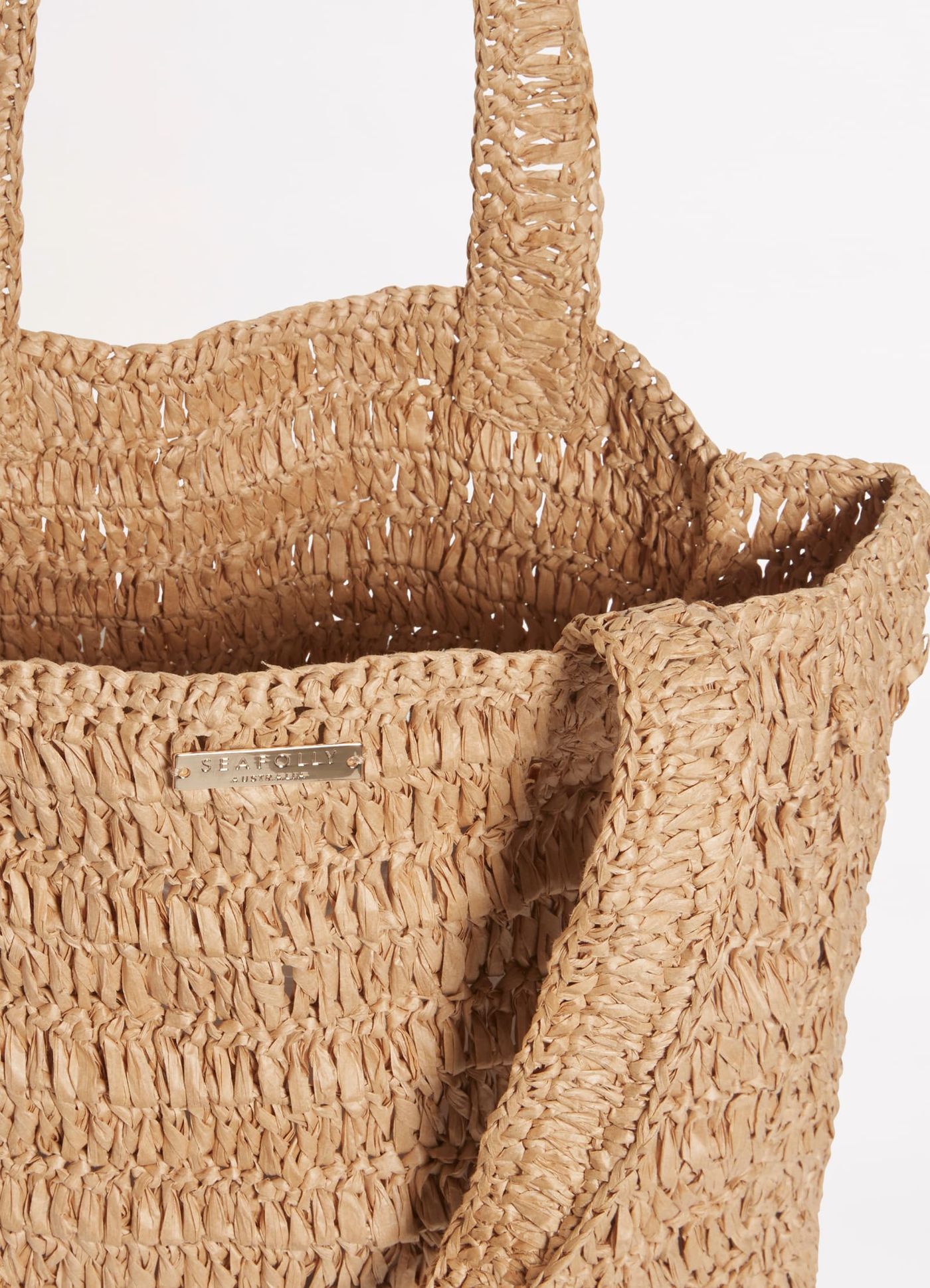 Shores Woven Tote Bag - Natural - Natural view 3
