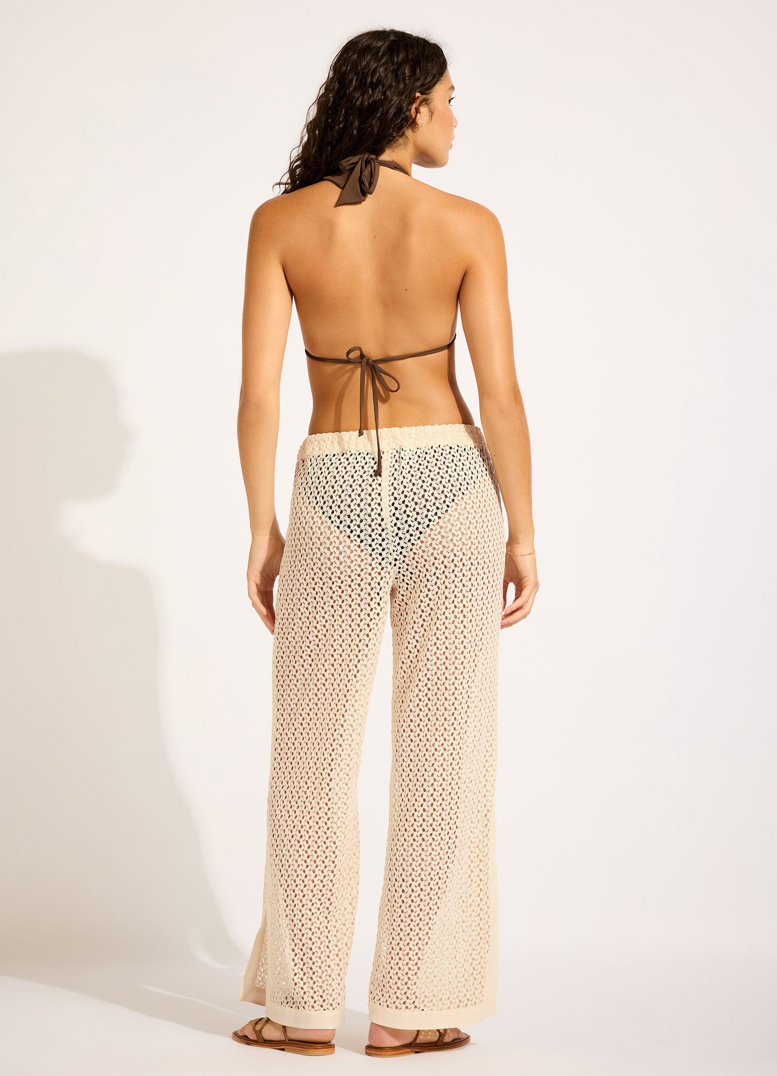 Side Split Pant - Ecru view 4