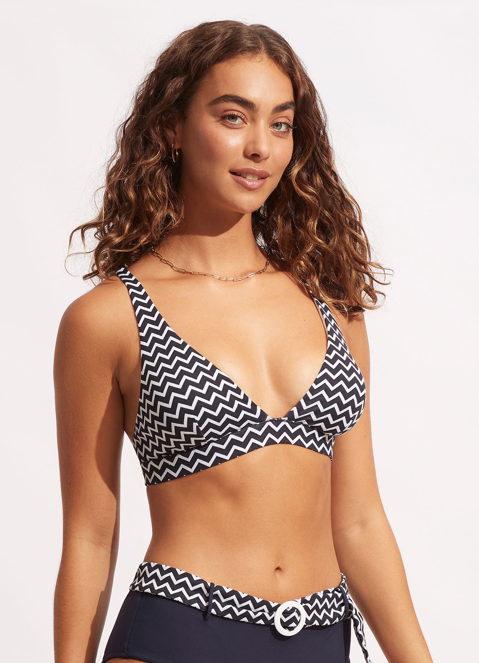 Sienna Longline Tri - True Navy - True Navy view 3