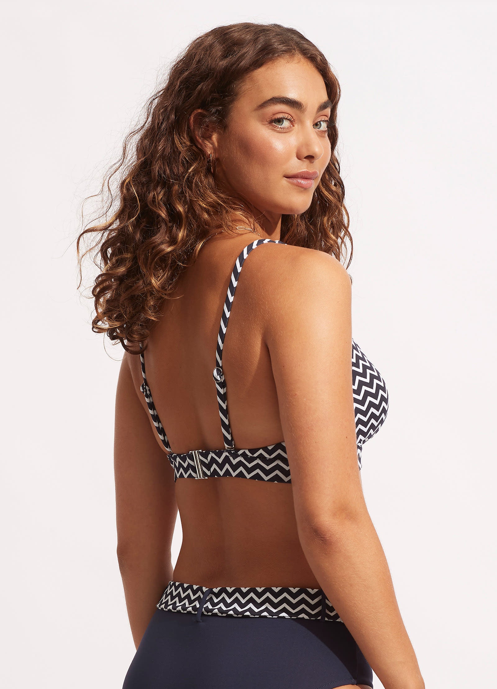 Sienna Longline Tri - True Navy - True Navy view 4