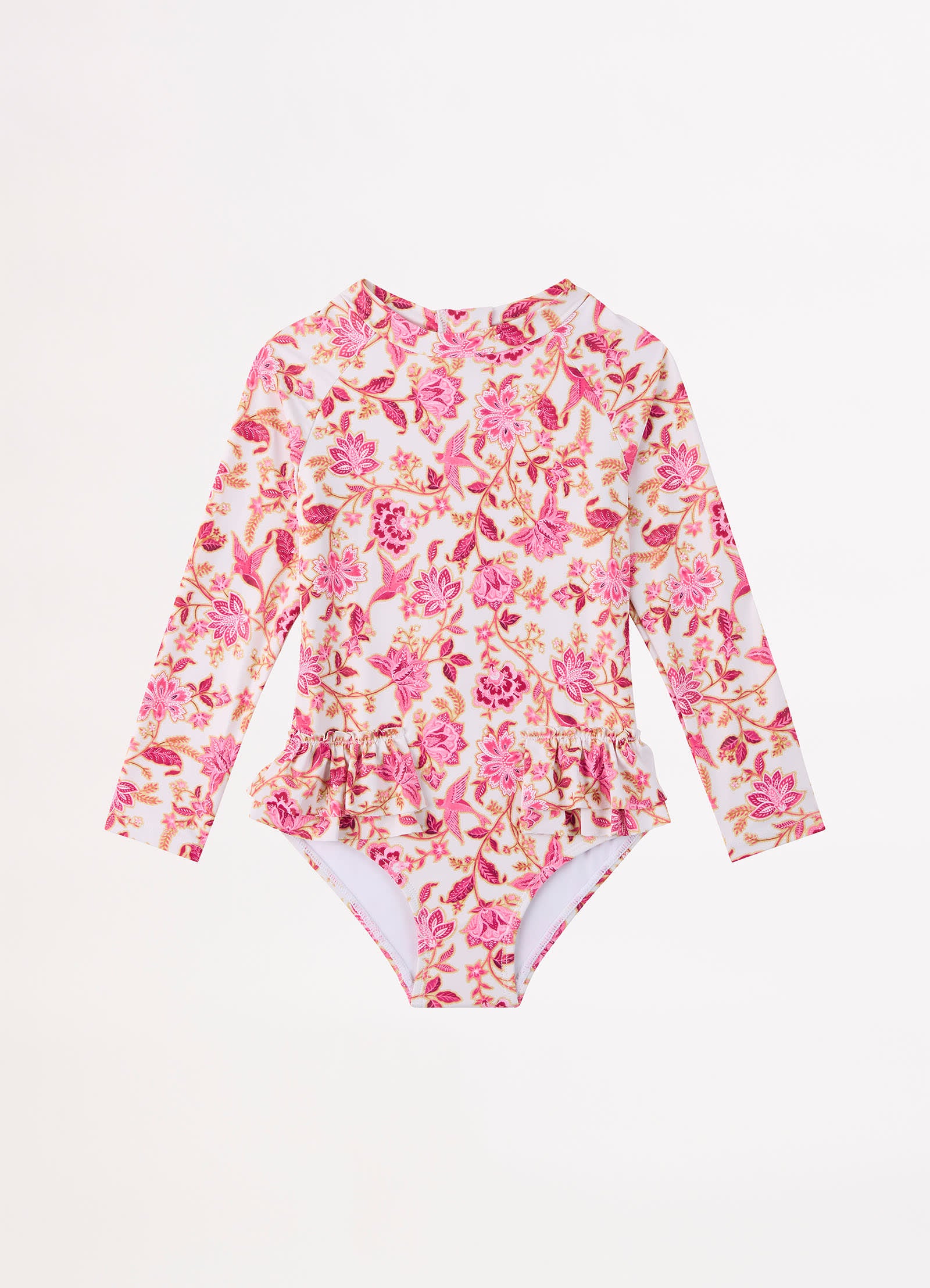 Silk Road Girls Frilled Hip Paddlesuit - Pink - Pink view 2