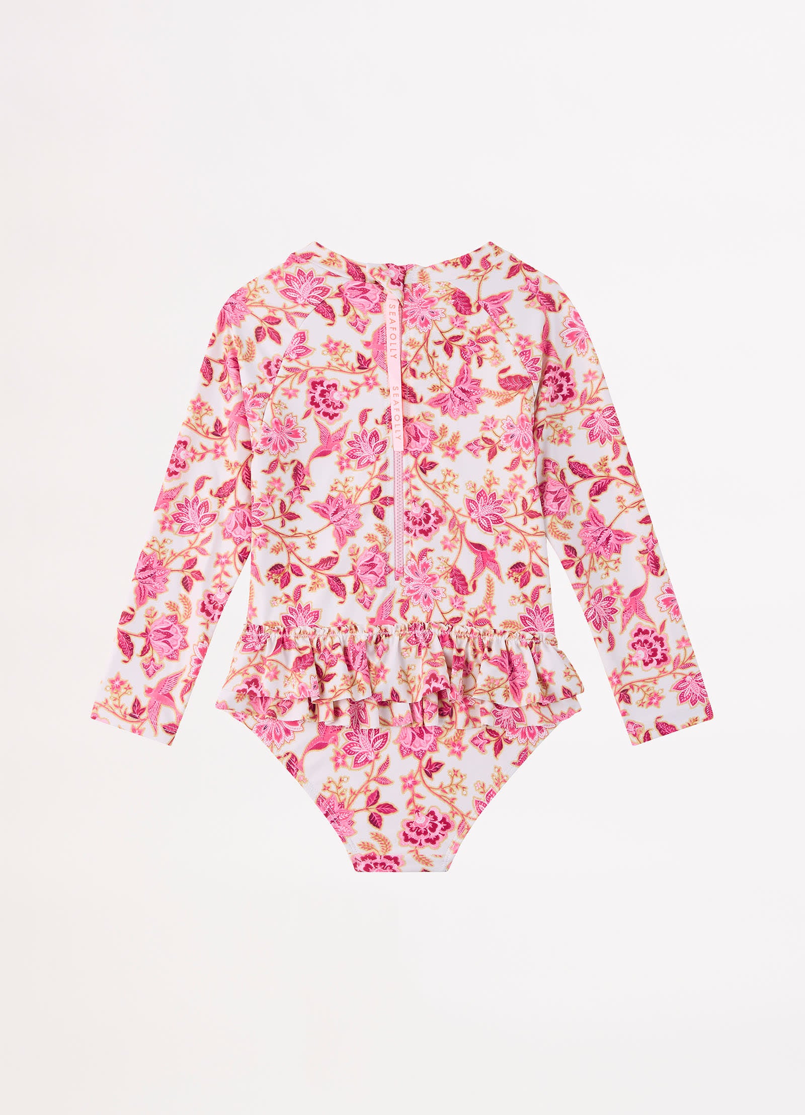 Silk Road Girls Frilled Hip Paddlesuit - Pink - Pink view 3