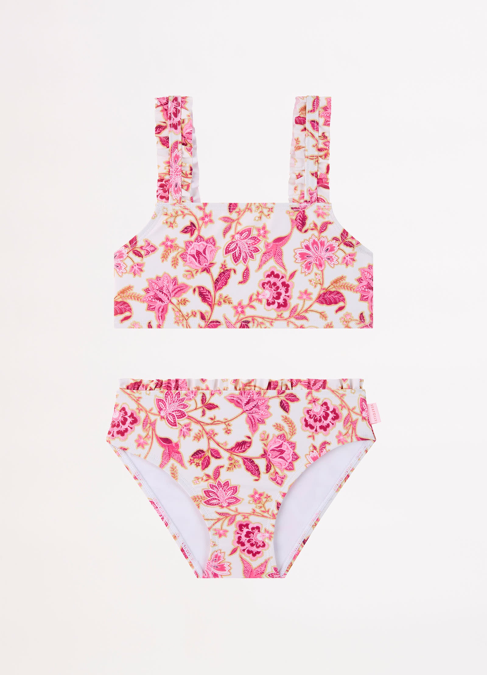 Silk Road Girls Mini Ruffle Bikini - Pink - Pink view 2