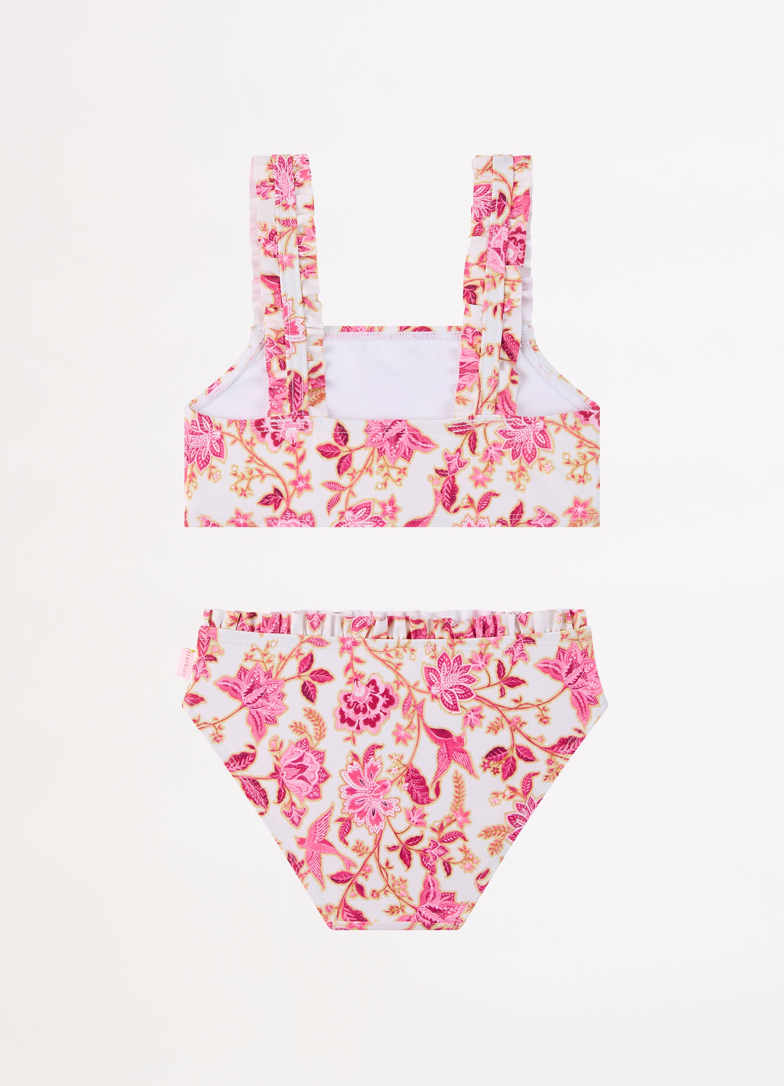 Silk Road Girls Mini Ruffle Bikini - Pink - Pink view 3