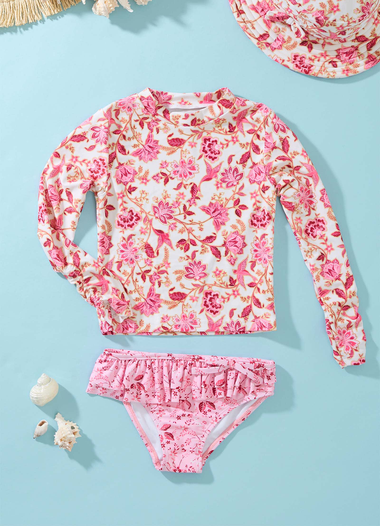 Silk Road Girls Ruffle Brief Surf Set - Spice - Spice