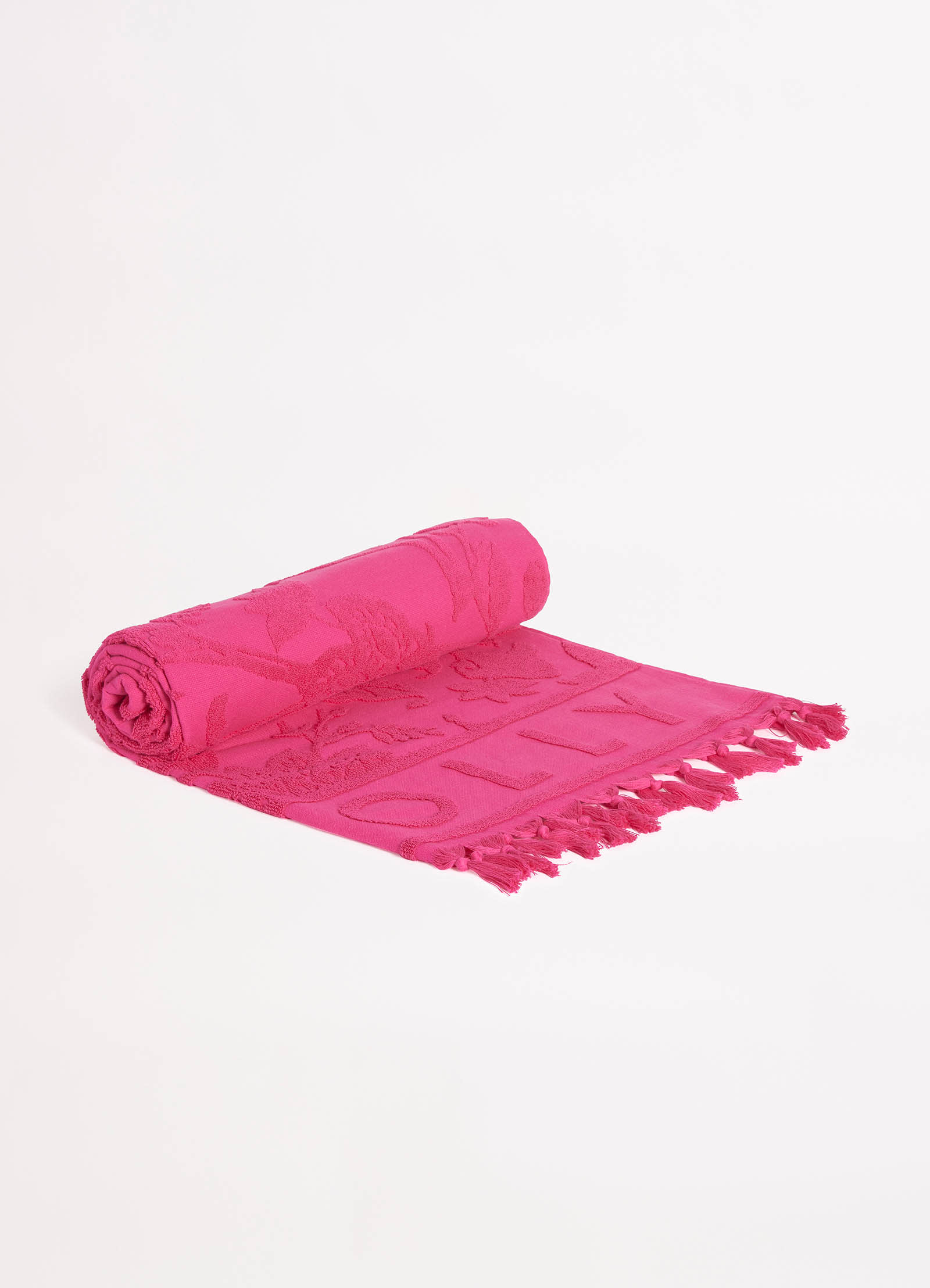 Silk Road Jacquard Beach Towel - Rose Pink - Rose Pink view 3