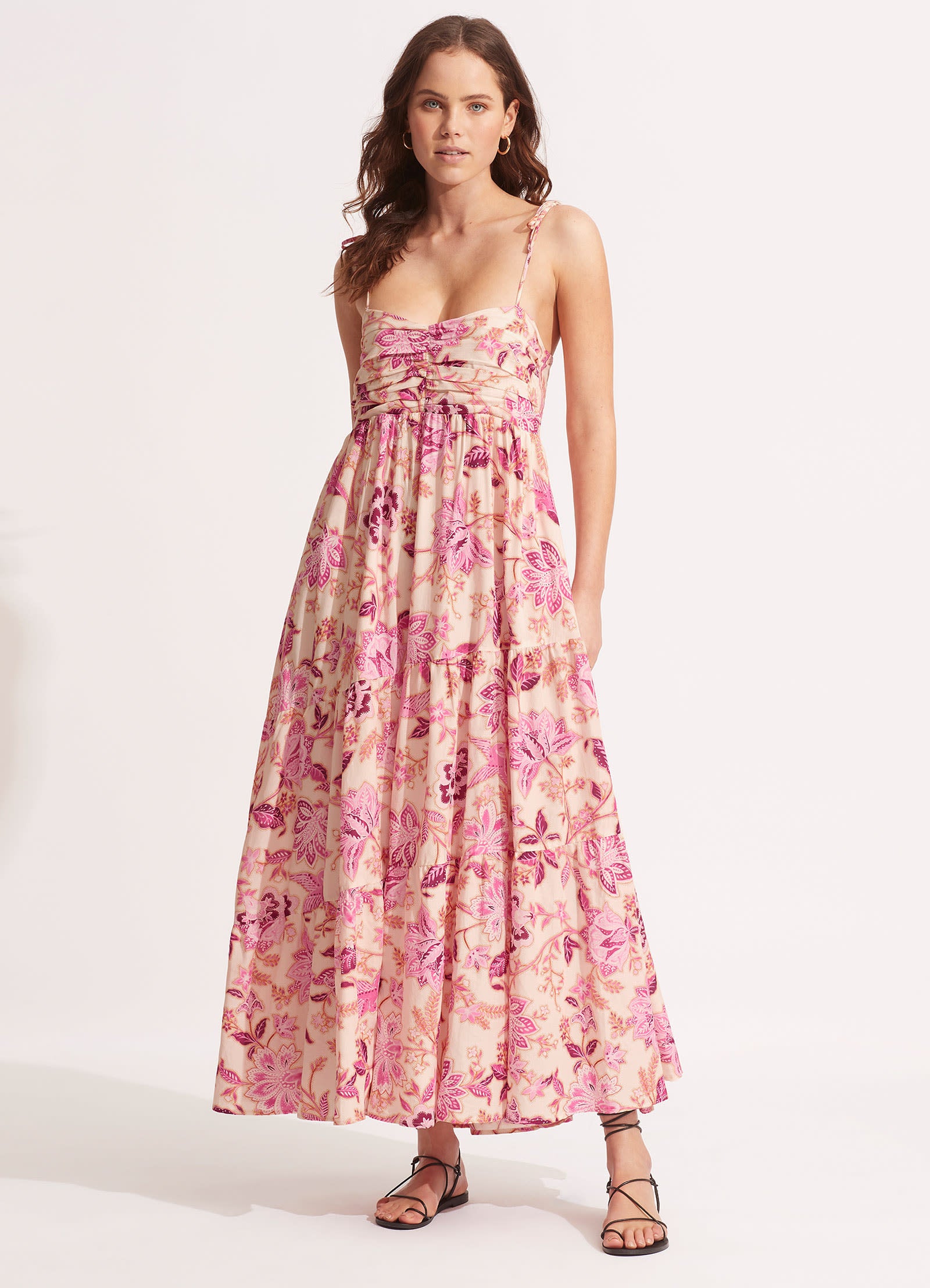 Silk Road Midi Dress - Parfait Pink - Parfait Pink