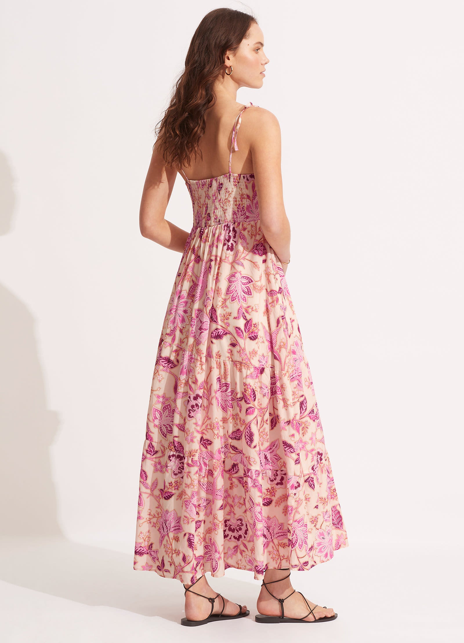 Silk Road Midi Dress - Parfait Pink - Parfait Pink view 3
