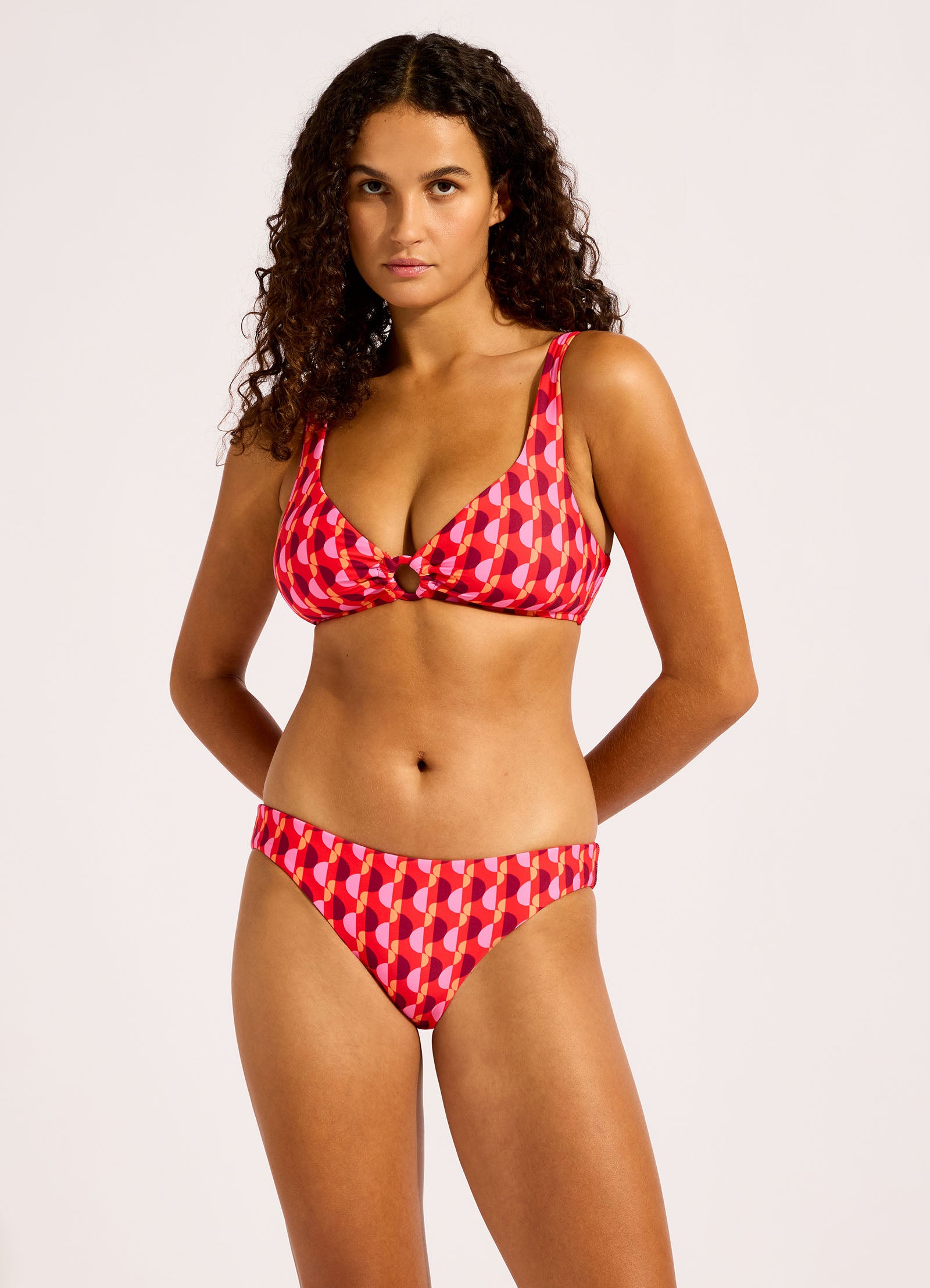 Sorrento Reversible Hipster Bikini Bottom - Flame