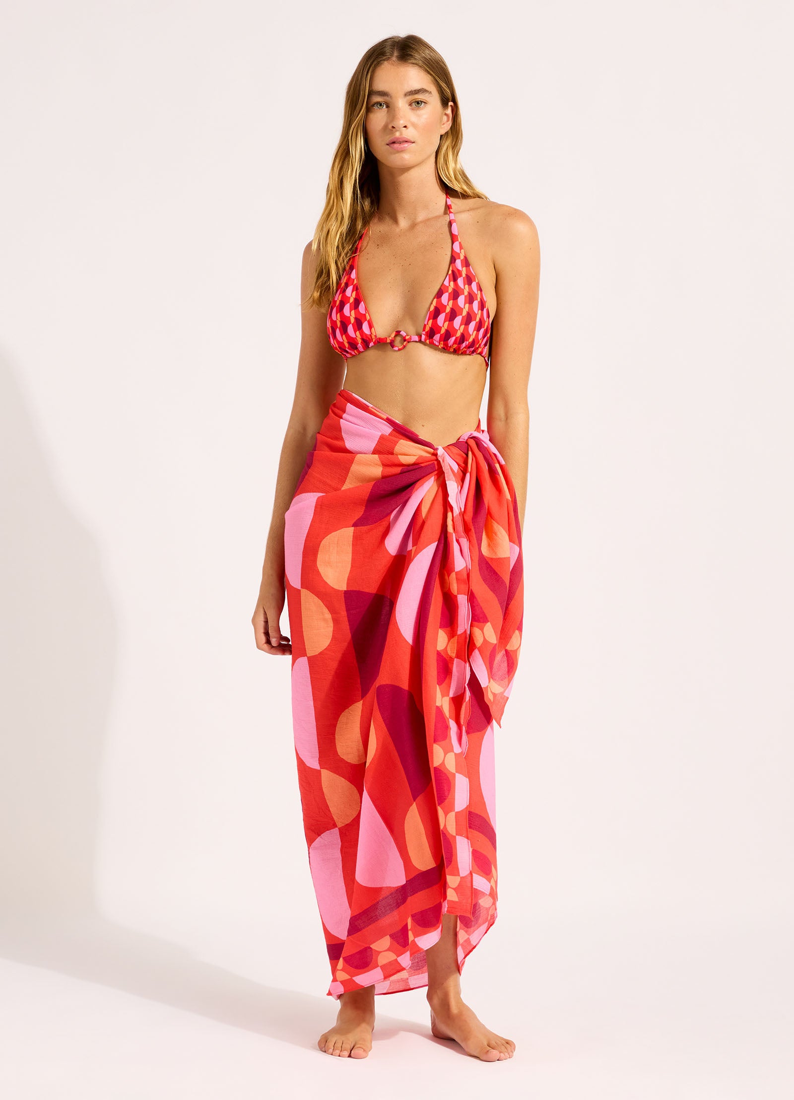 Sorrento Sarong - Flame
