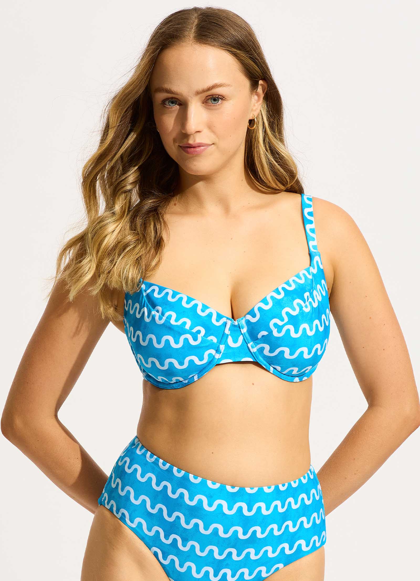 Soundwave F Cup Underwire Bikini Top - Turquoise - Turquoise view 2