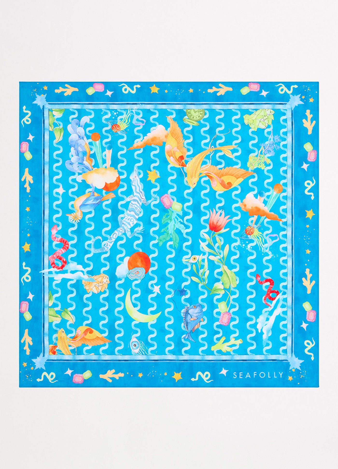 Soundwave Scarf - Turquoise - Turquoise view 4