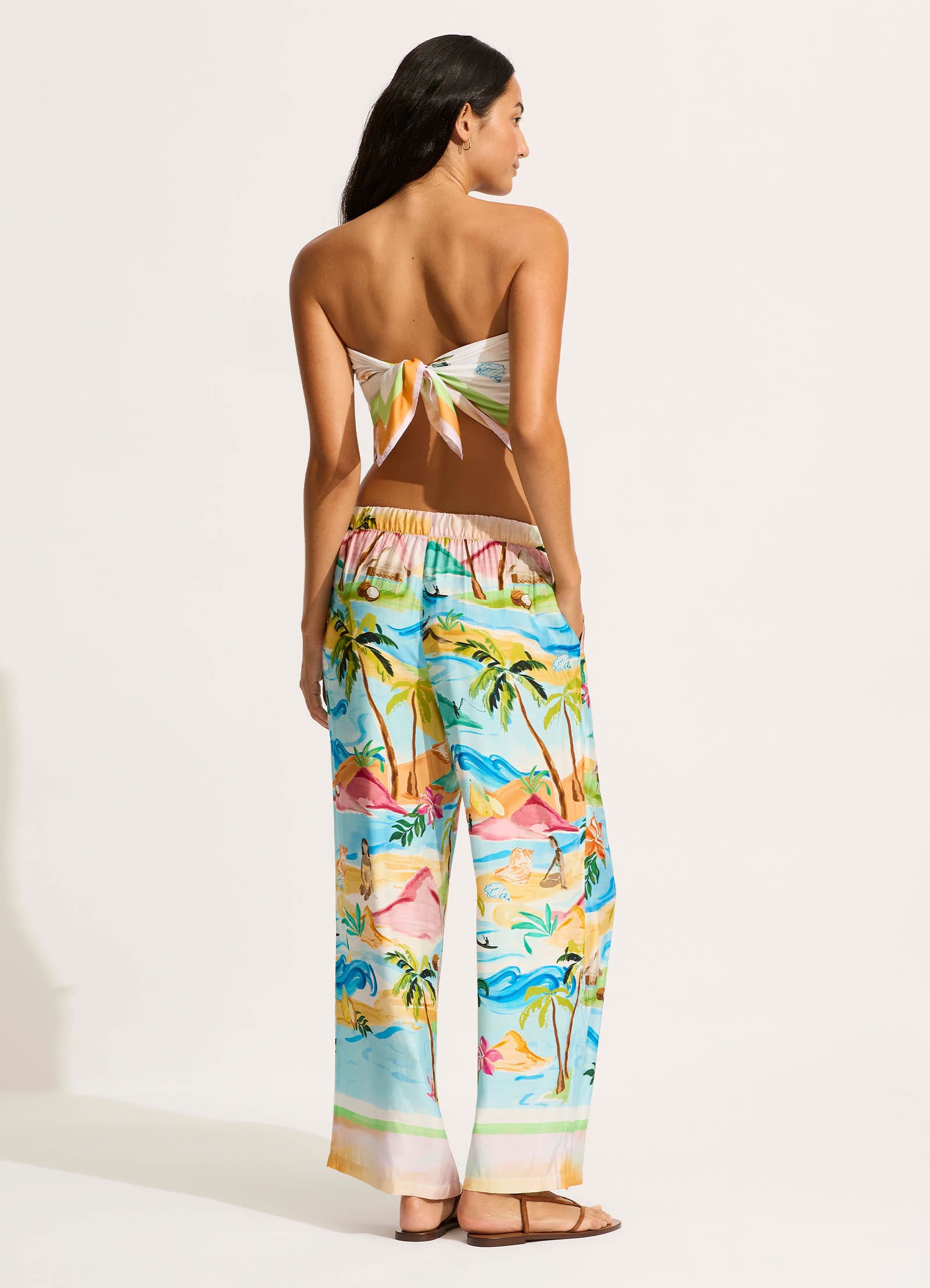 South Pacific Pant - Turquoise - Turquoise view 3