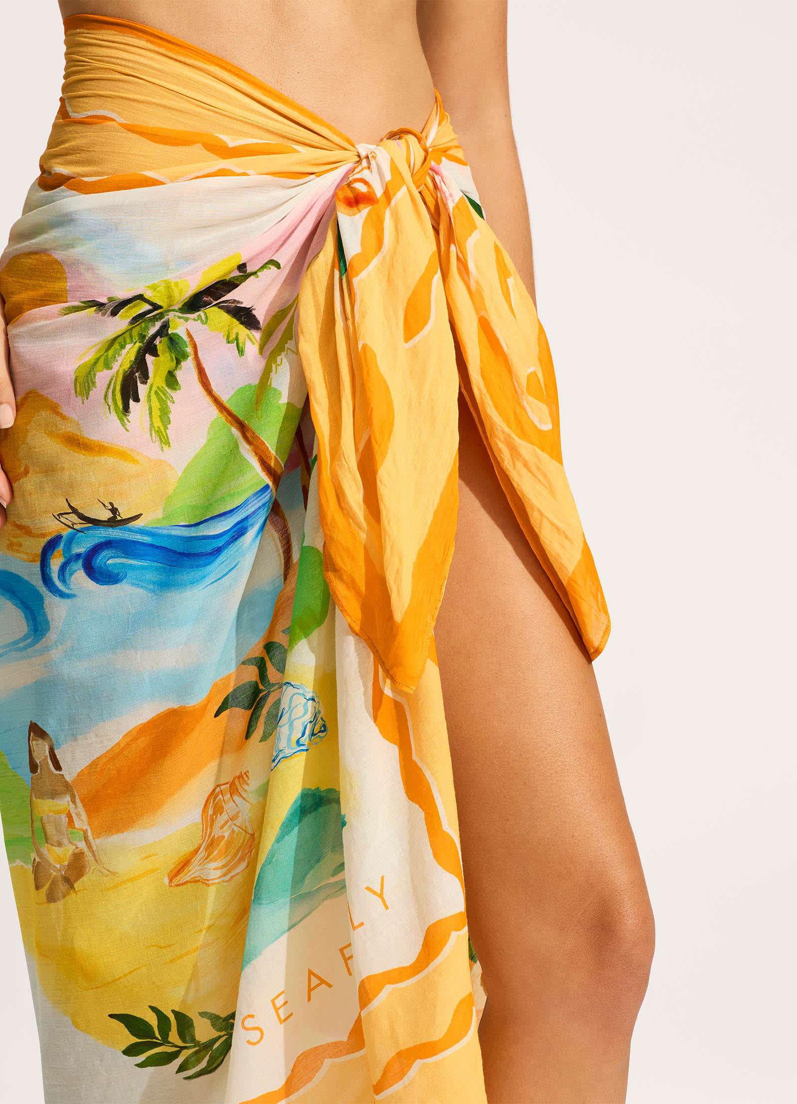 South Pacific Sarong - Turquoise - Turquoise view 4