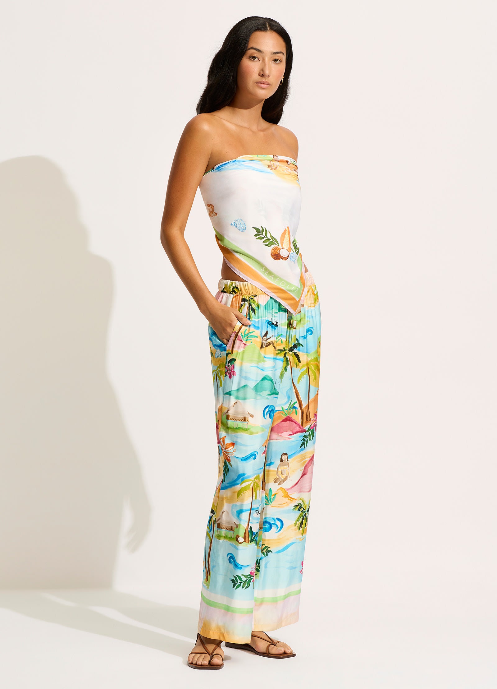 South Pacific Scarf - Ecru - Ecru view 4