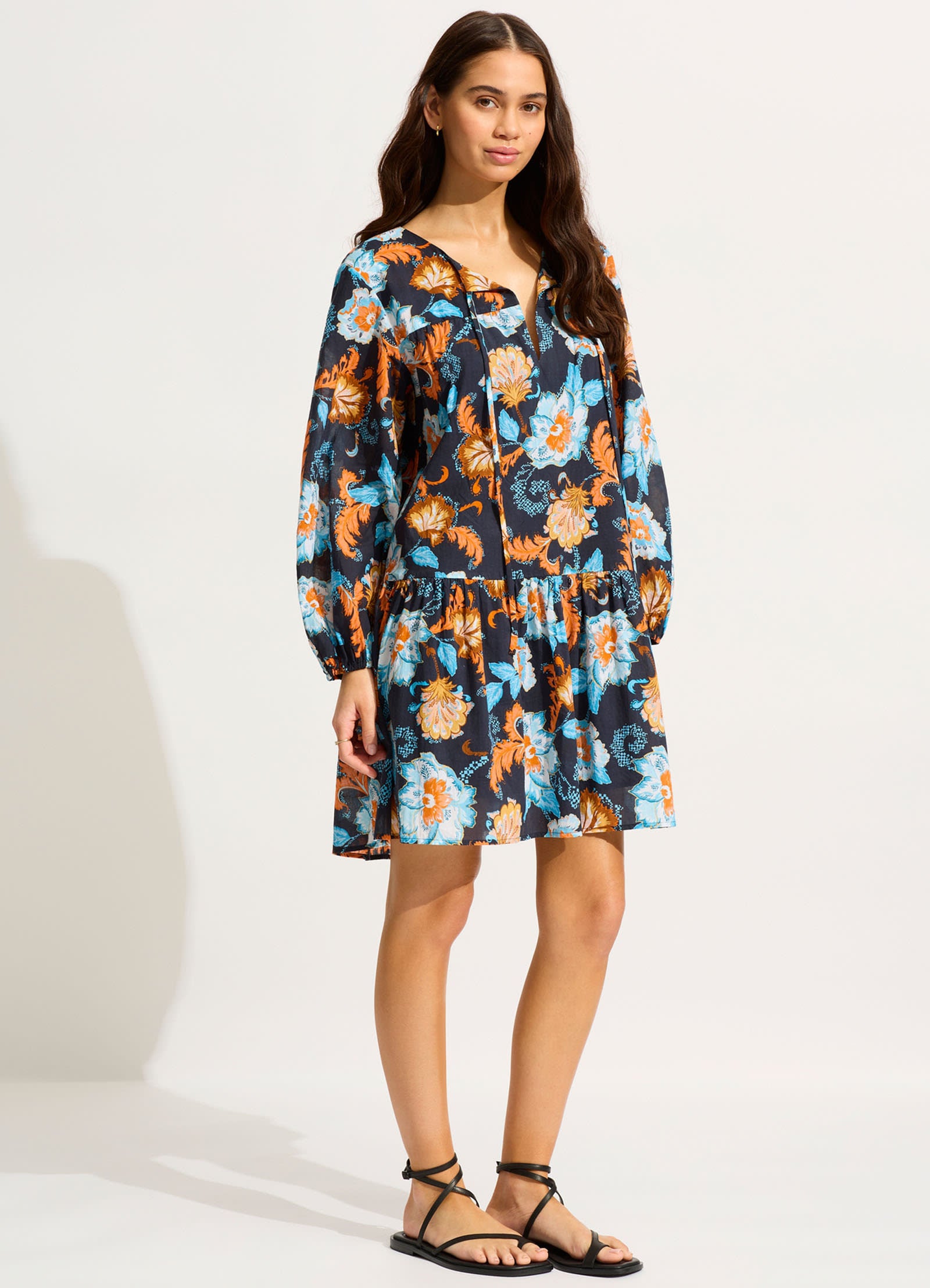 Spring Festival Cover Up - True Navy - True Navy view 2