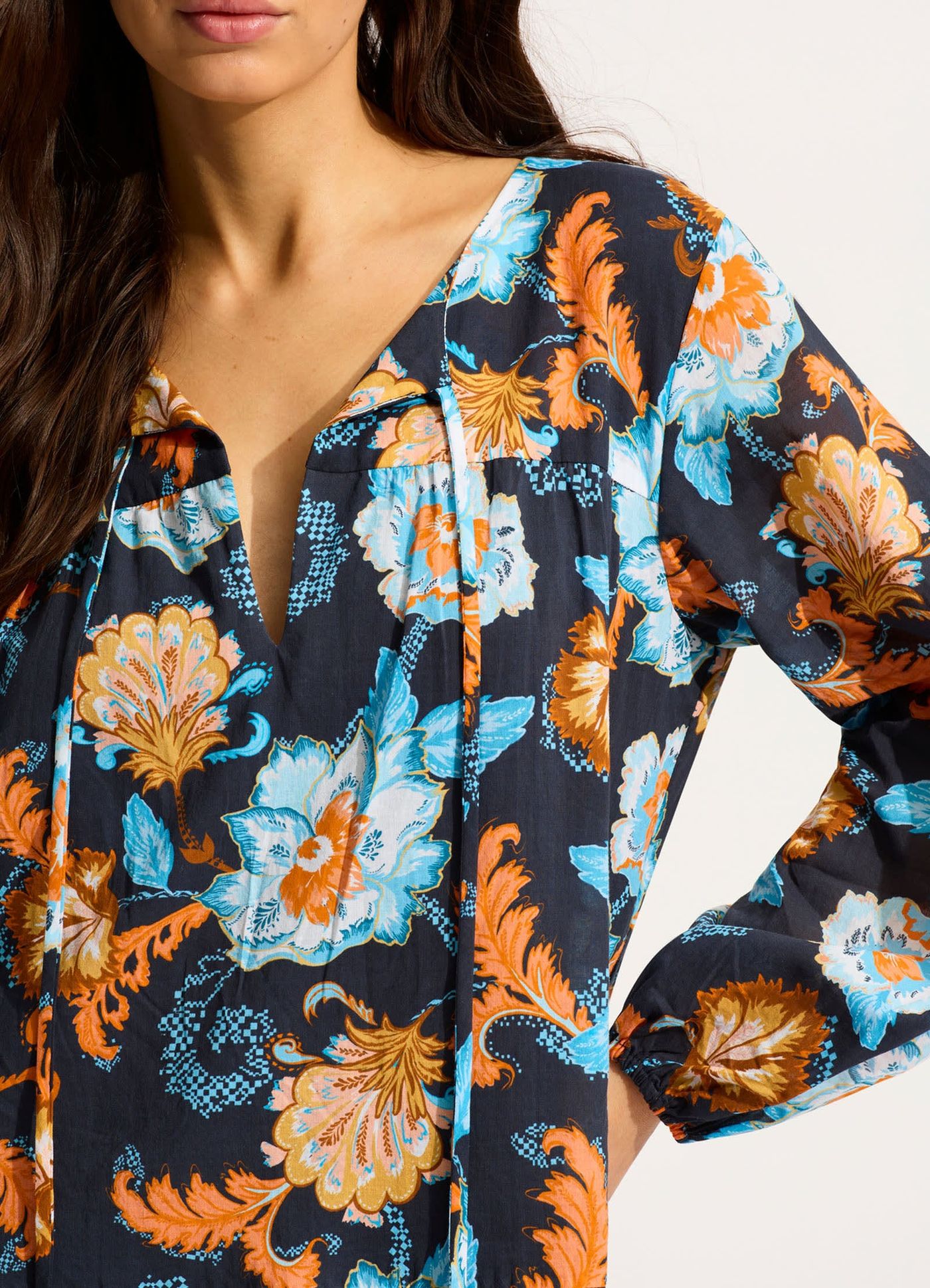 Spring Festival Cover Up - True Navy - True Navy view 4
